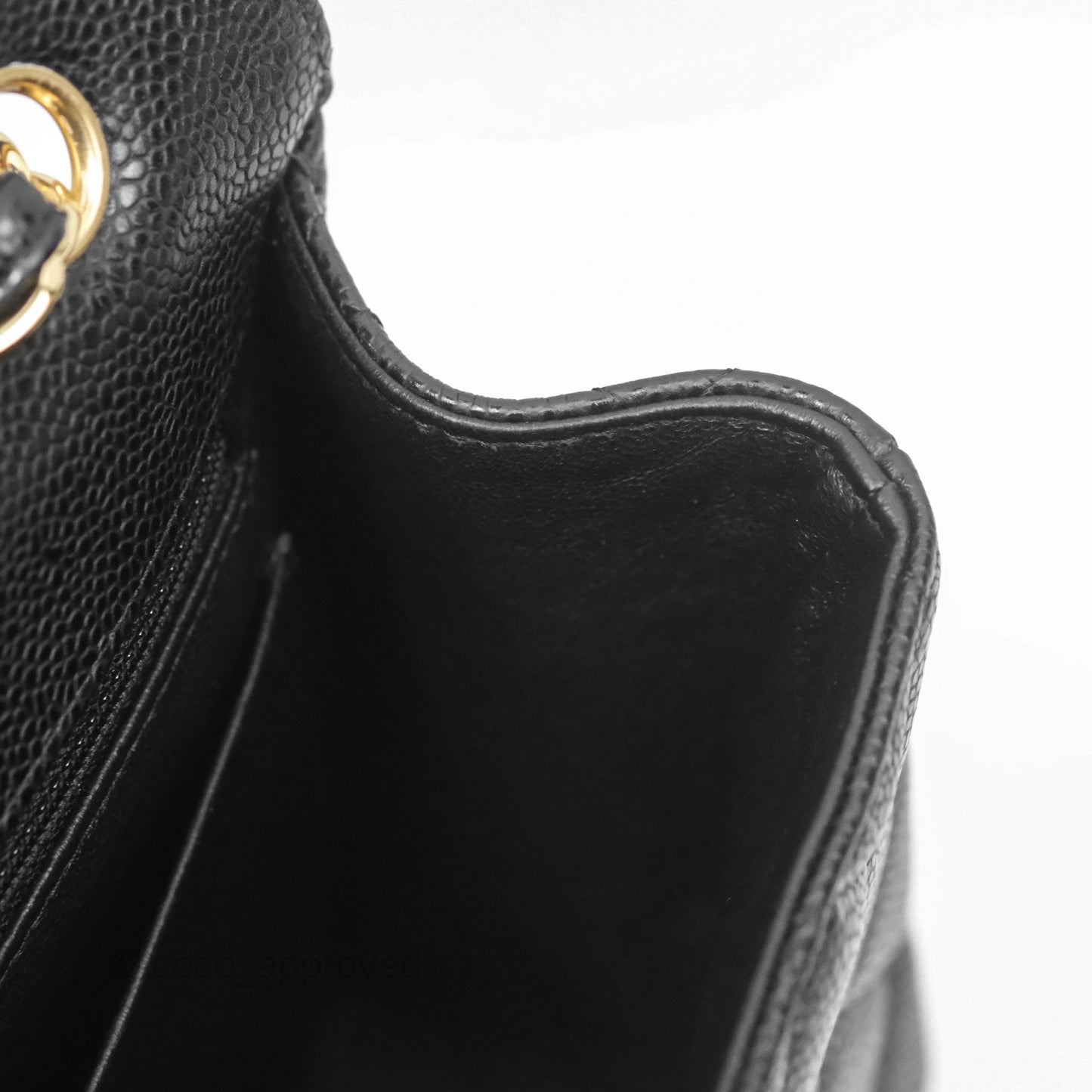 Chanel Jumbo Single Flap Black Caviar Gold Hardware