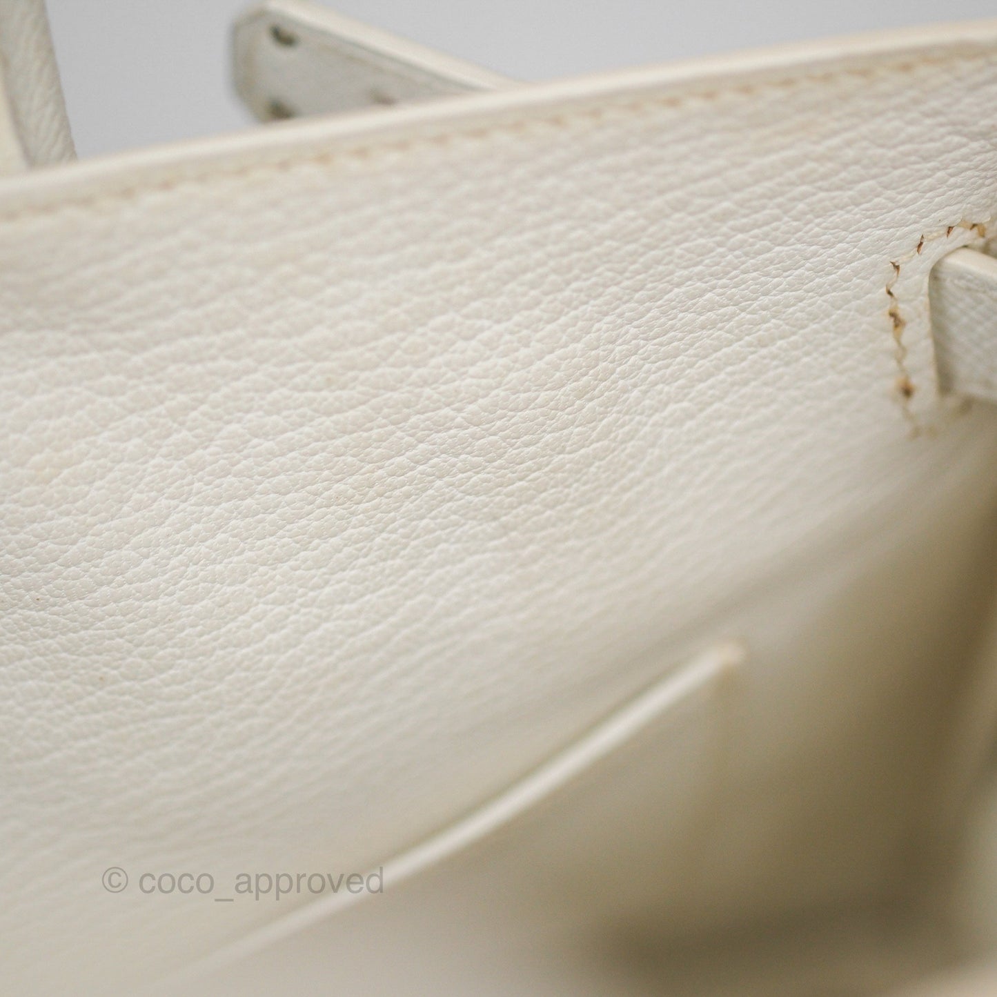 Hermès Birkin 30 Retourne White Epsom Palladium Hardware