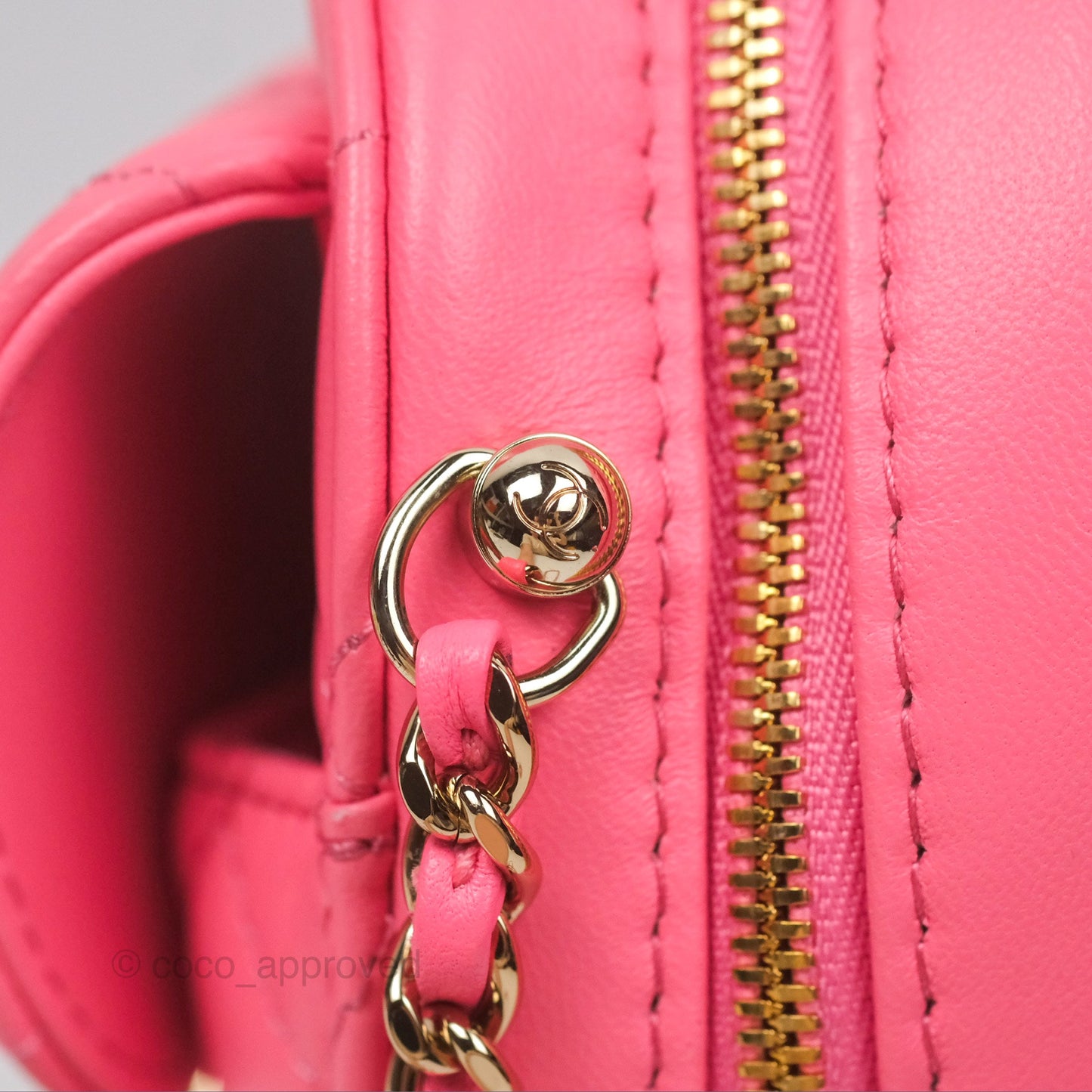 Chanel Large Heart Bag Pink Lambskin Gold Hardware 22S