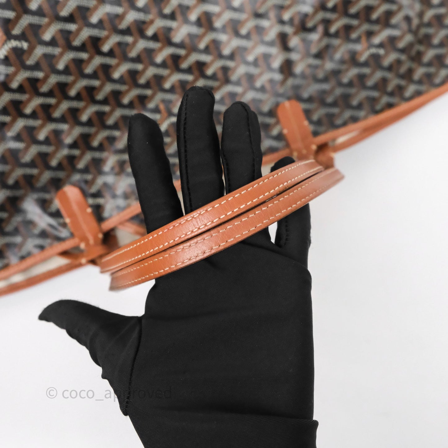 Goyard Saint Louis Tote Bag GM Black/Tan