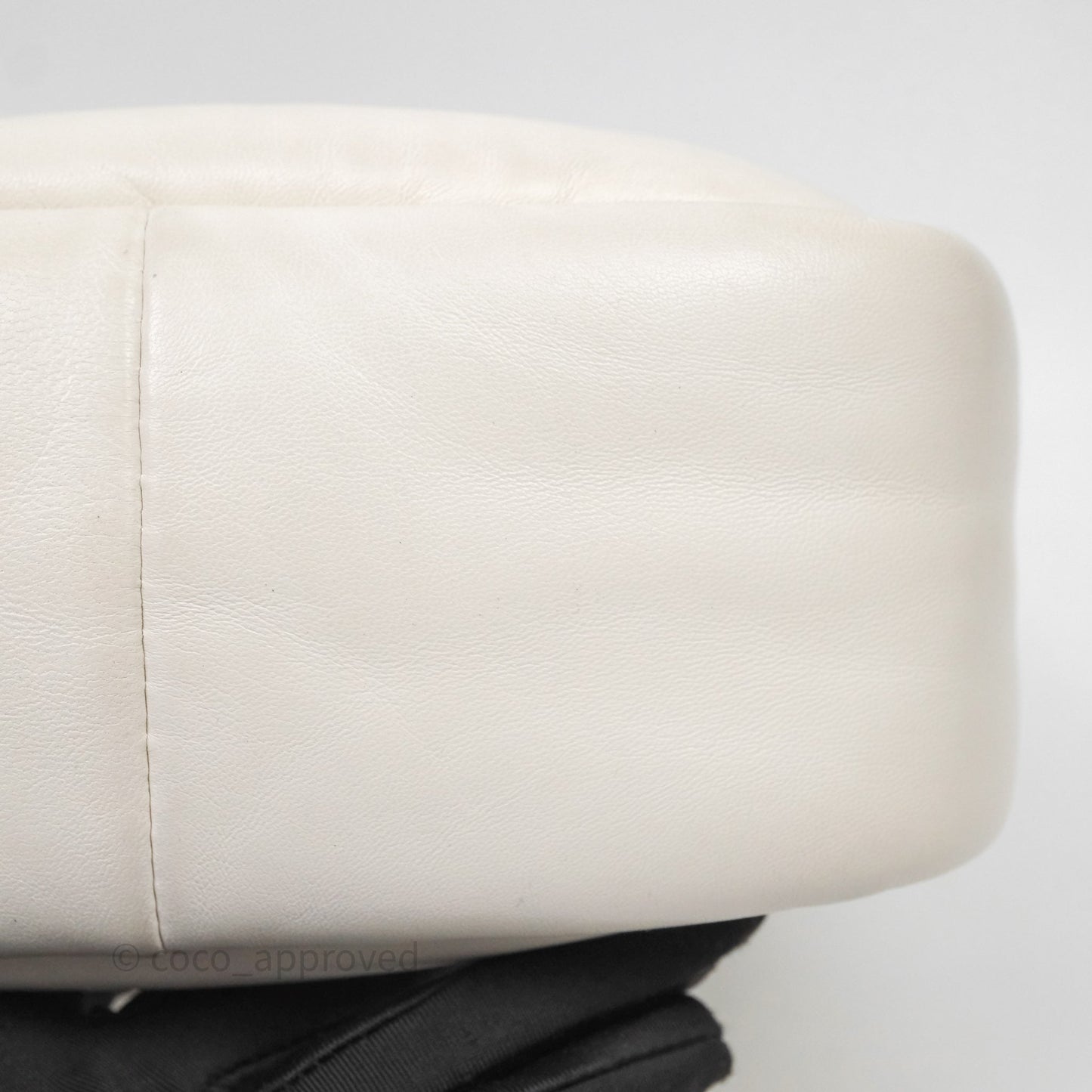 Prada Soft Tote Bag Ivory Silver Hardware