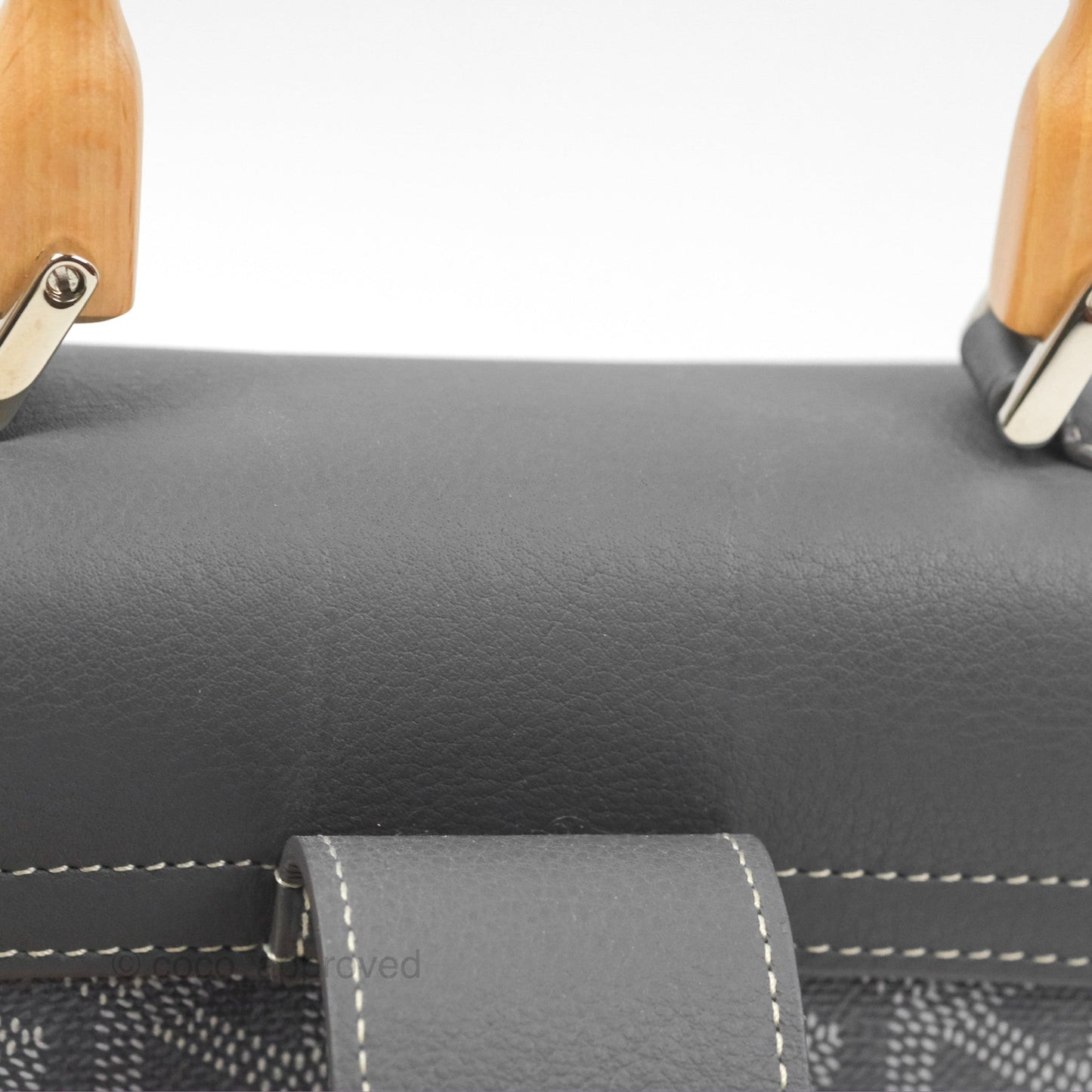 Goyard Saïgon Mini Bag Chevroches Calfskin Grey Silver Hardware