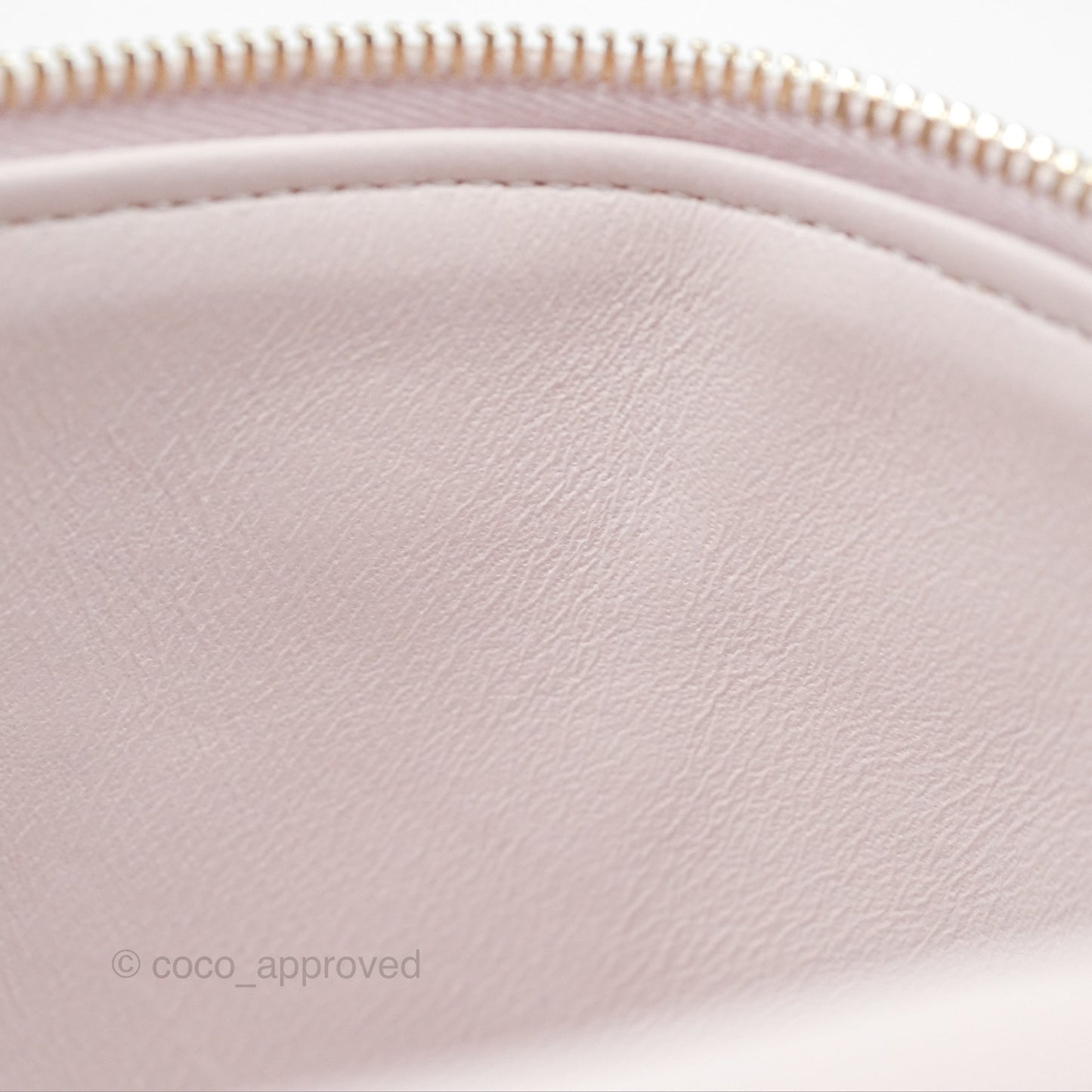 Chanel Small Quilted Top Handle Vanity Case Light Lilac Lambskin Gold Hardware
