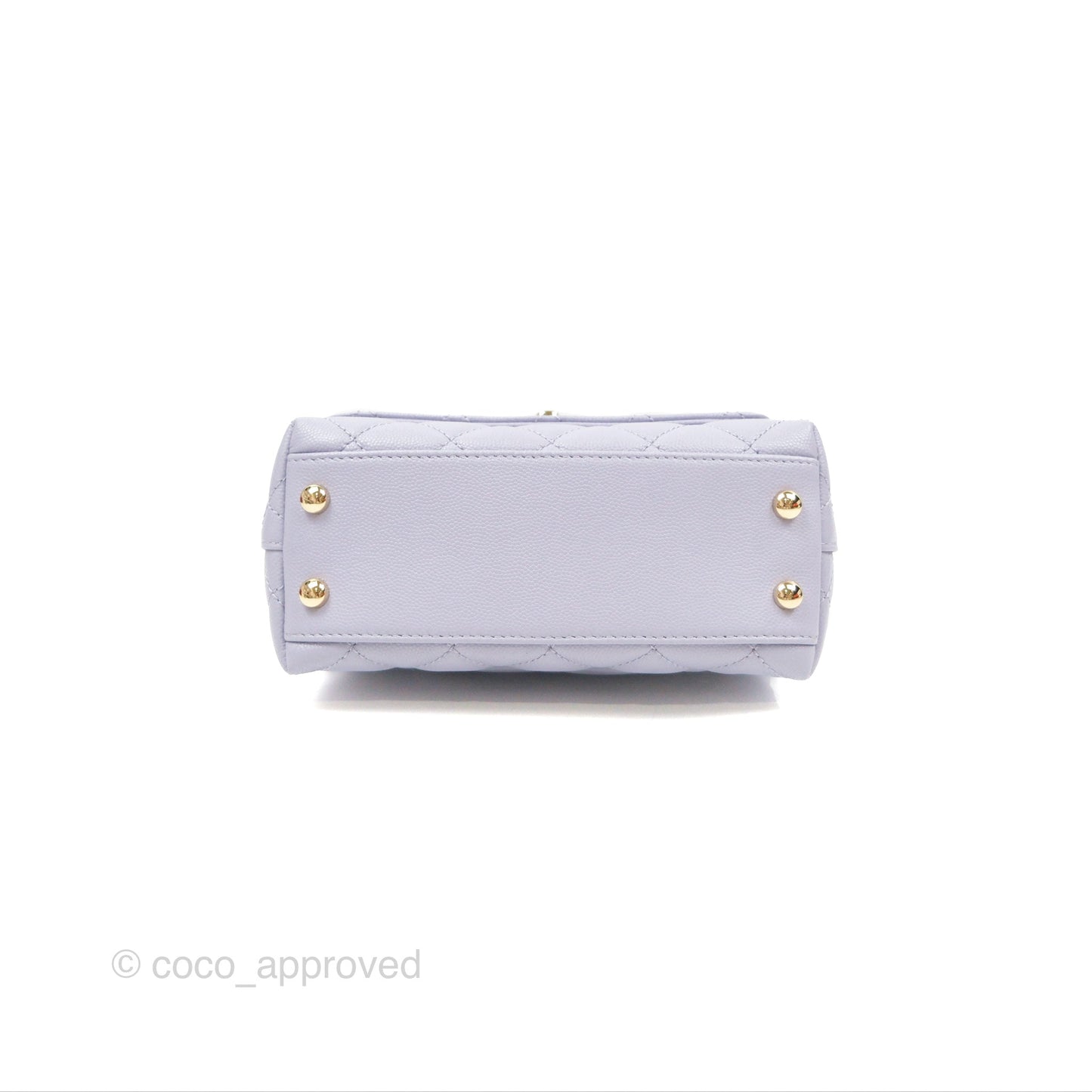 Chanel Mini Coco Handle Lilac Caviar Gold Hardware