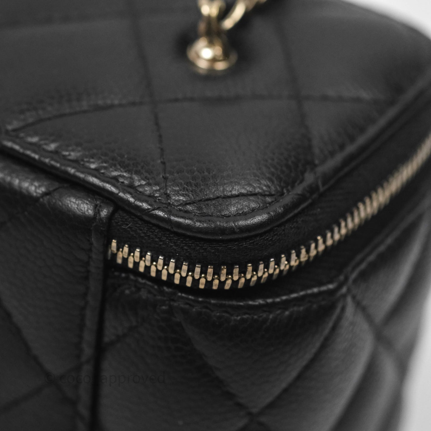 Chanel Vanity with CC Chain Black Caviar Gold Hardware