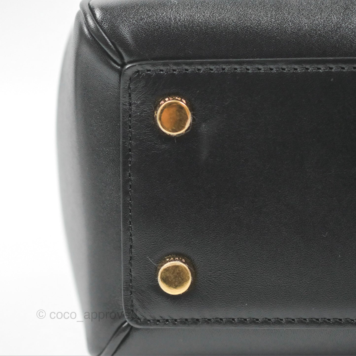 Celine Small 16 Bag Black Satinated Calfskin