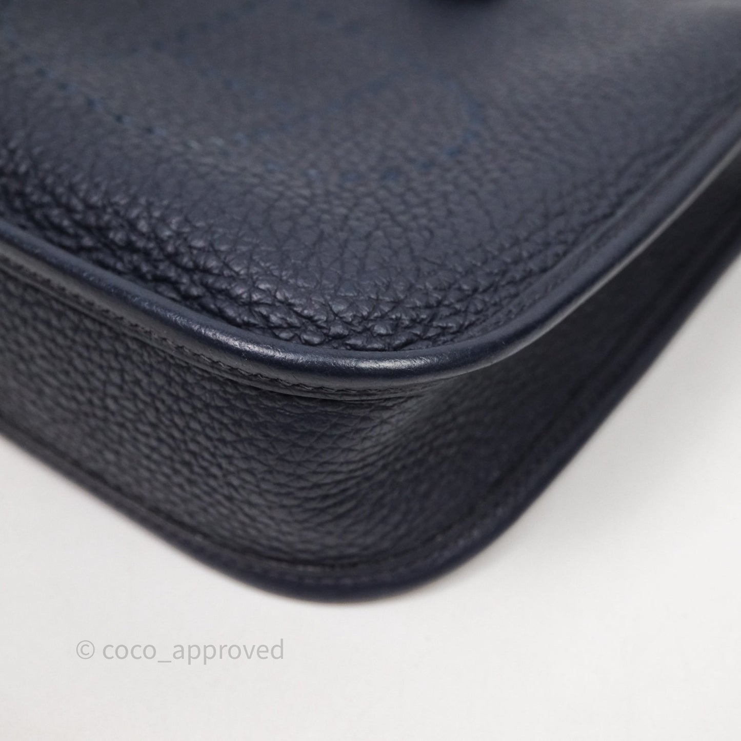 Hermès Mini Evelyne 16 Bleu Nuit 2Z Clemence Gold Hardware