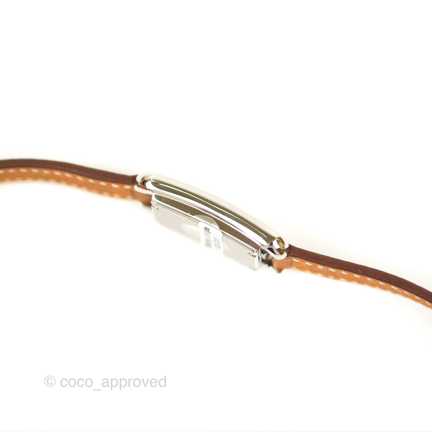 Hermès Nantucket Watch PM Gold Chesnut Epsom Palladium Hardware