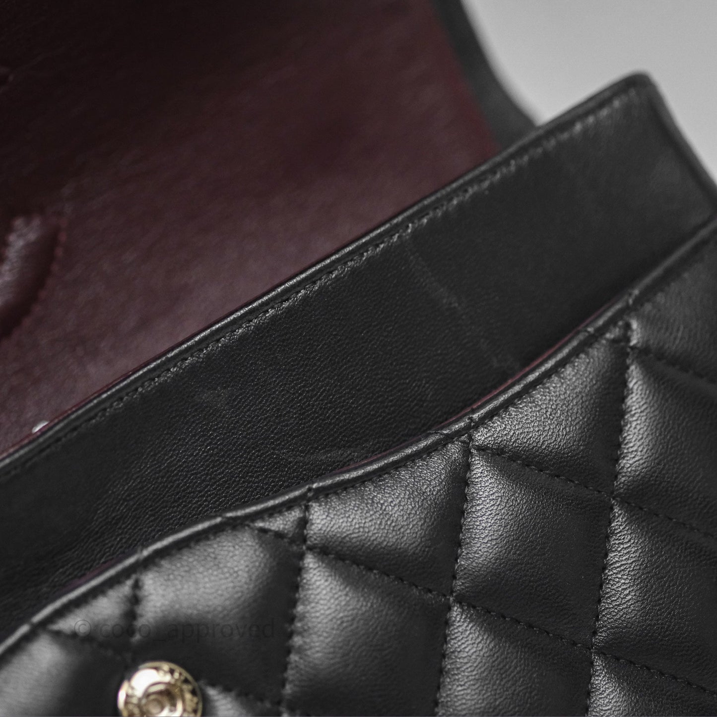 Chanel Classic M/L Medium Flap Quilted Black Lambskin Silver Hardware