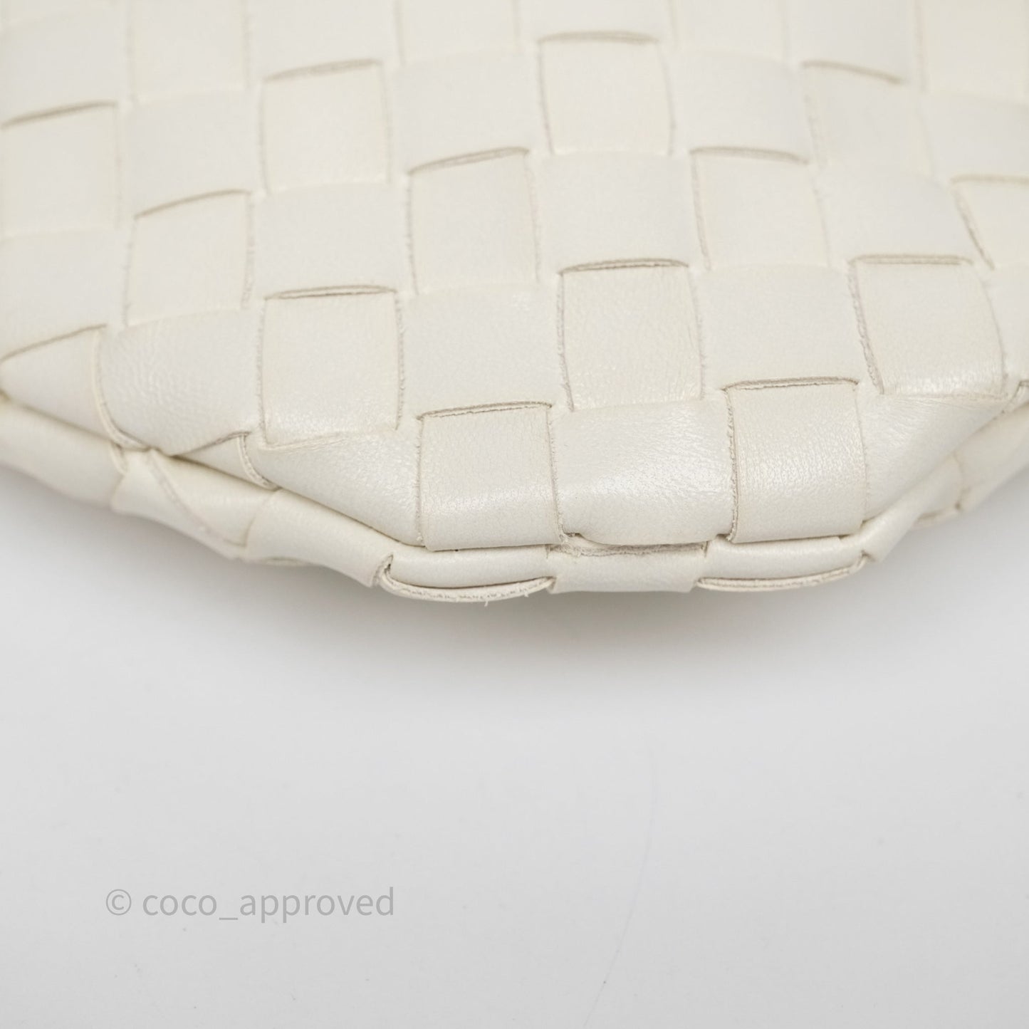 Bottega Veneta Small Turn Pouch Nappa Intrecciato White