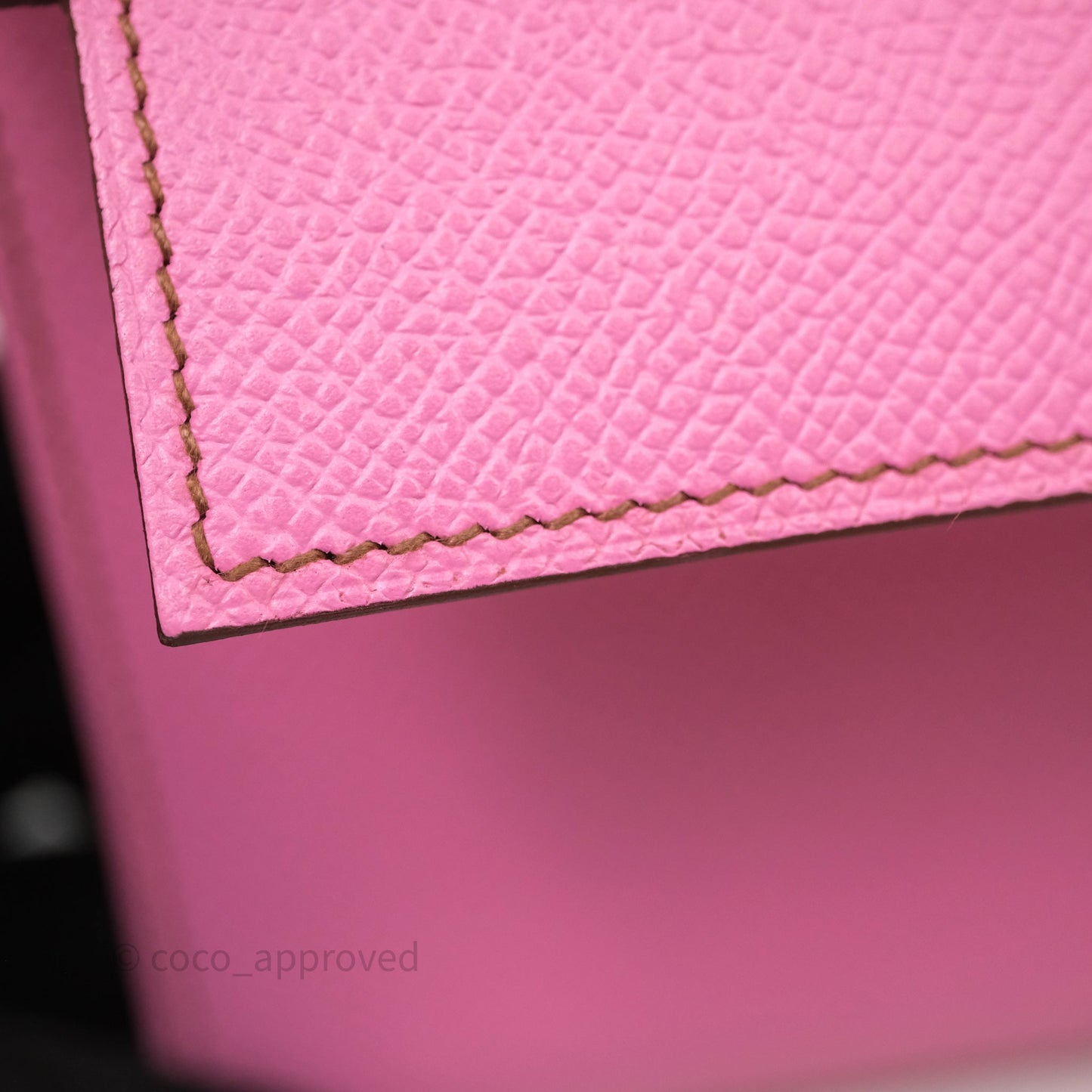 Hermès Kelly Wallet Bubblegum Epsom Palladium Hardware