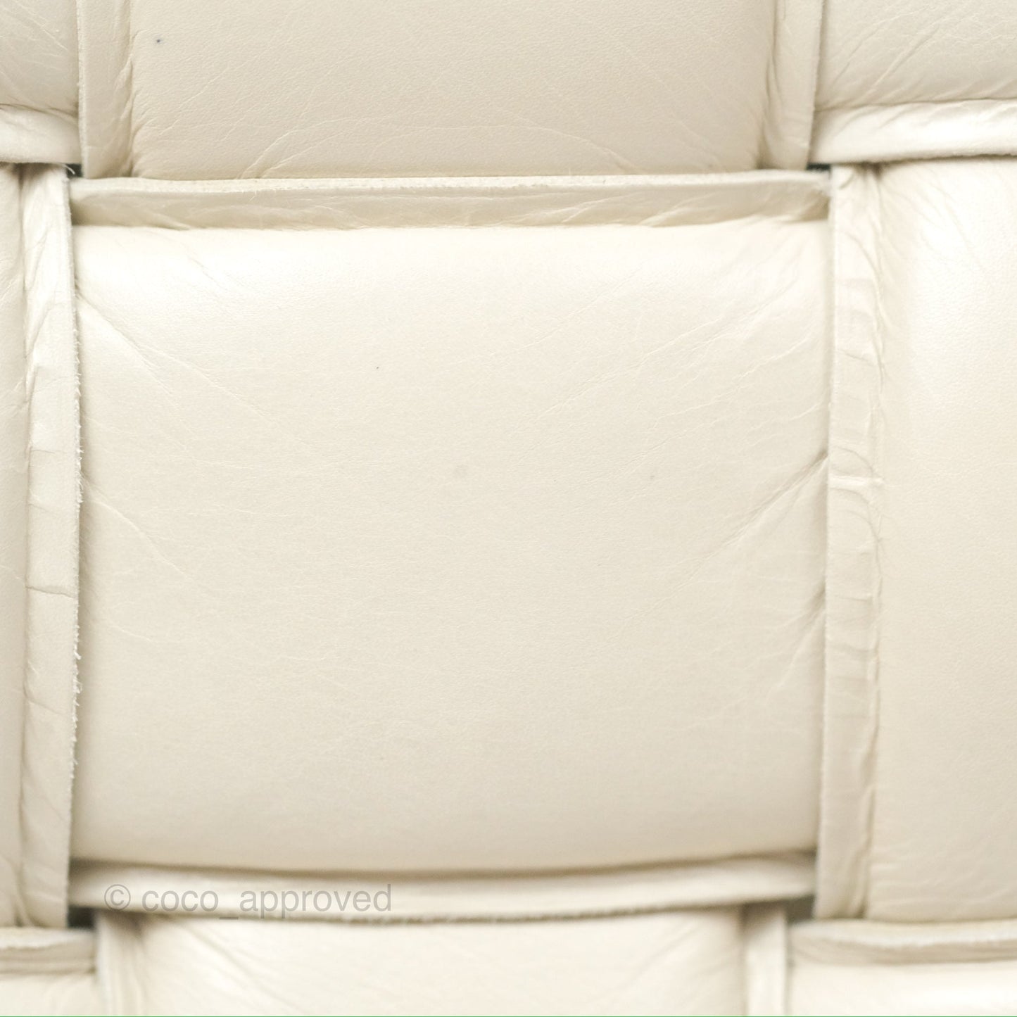 Bottega Veneta Padded Cassette Shoulder Bag Intrecciato Chalk Paper Calfskin