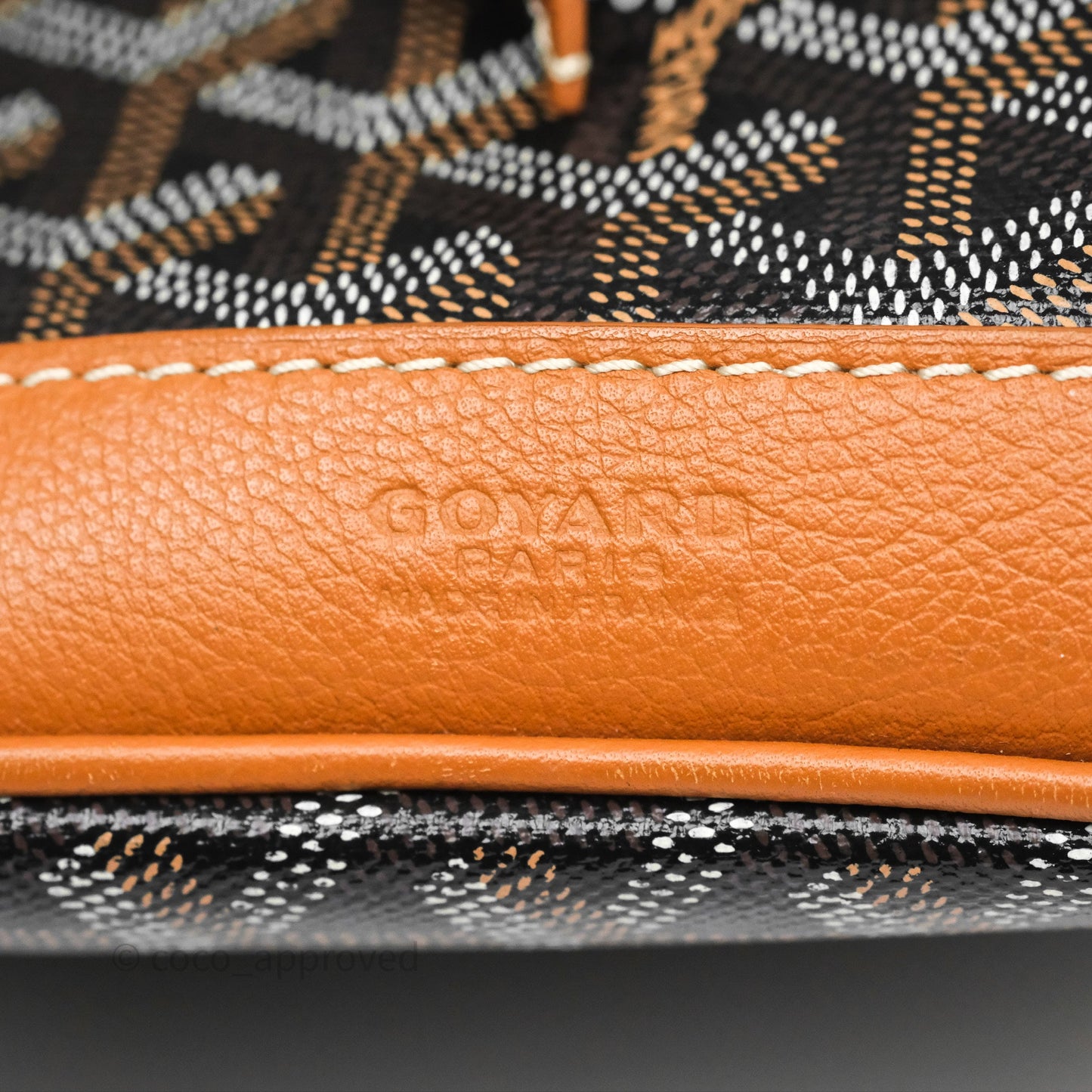Goyard Petit Flot Bucket Bag Black & Tan Goyardine
