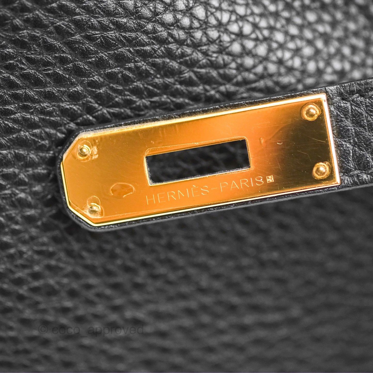 Hermès Birkin 30 Retourne Black Noir 89 Clemence Gold Hardware