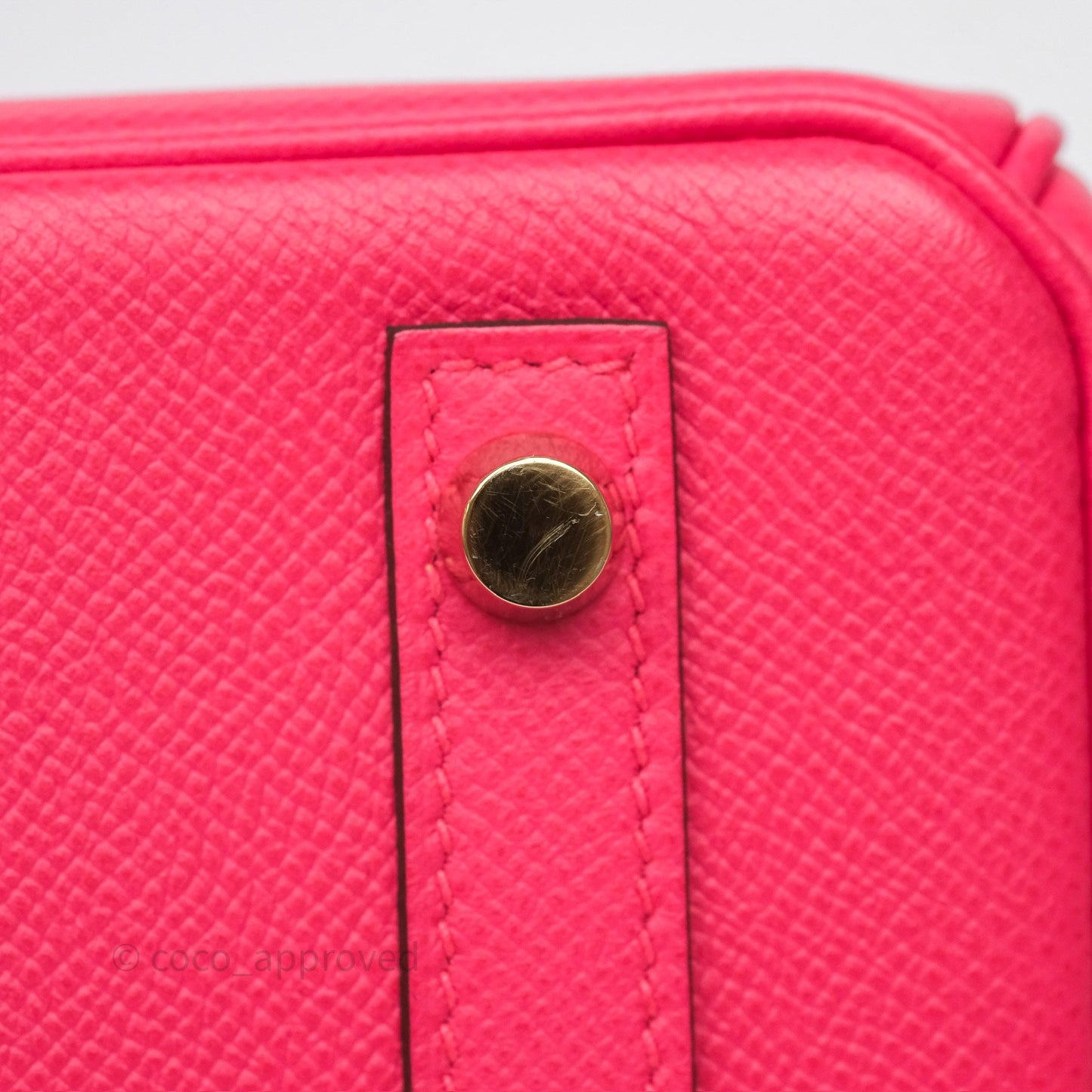 Hermès Birkin Retourne 30 Rose Extreme I6 Epsom Gold Hardware