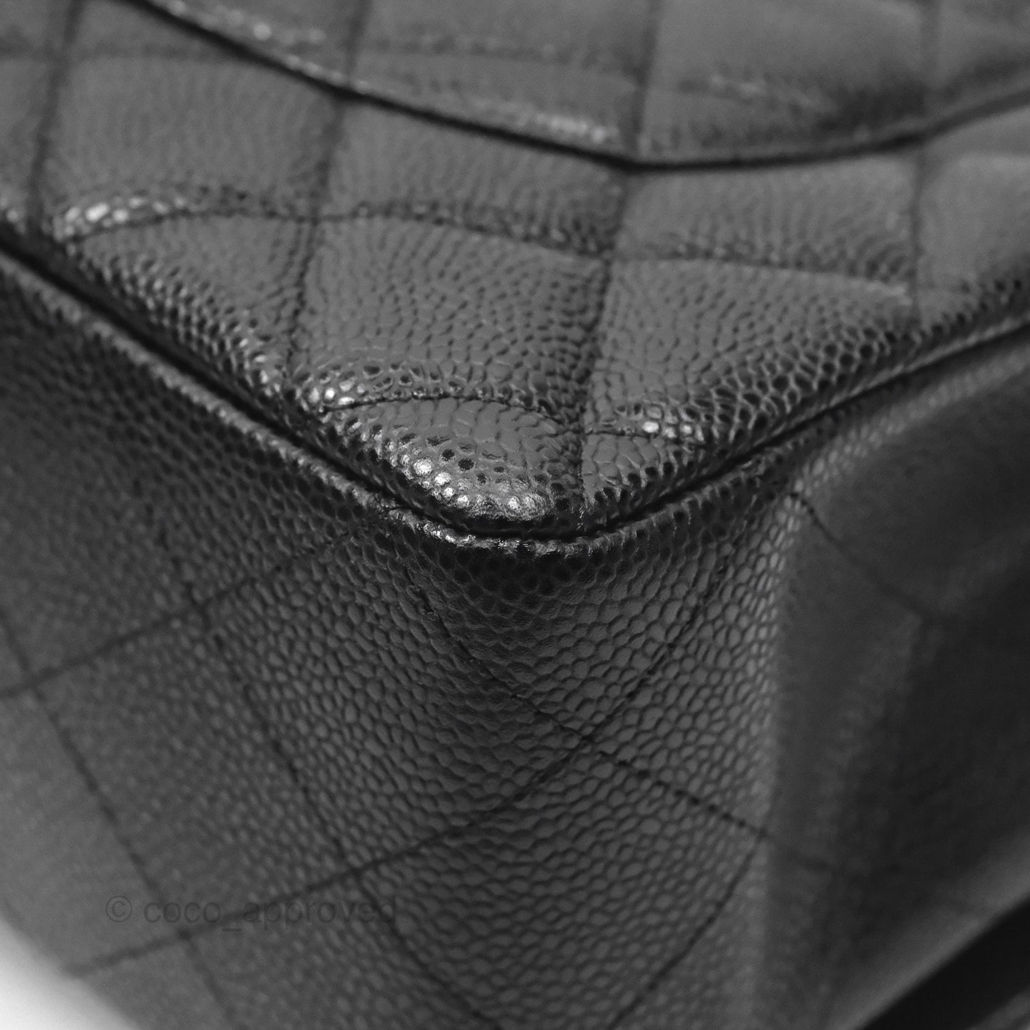 Chanel Jumbo Single Flap Black Caviar Gold Hardware