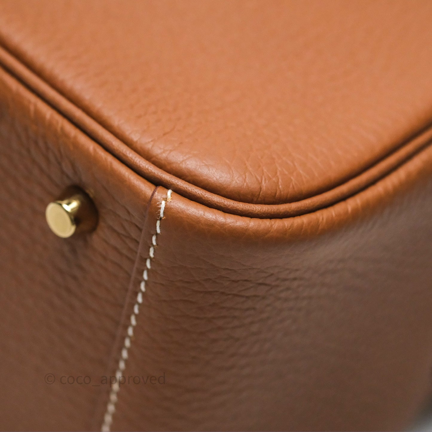 Hermès Mini Lindy 20 Gold Clemence Gold Hardware