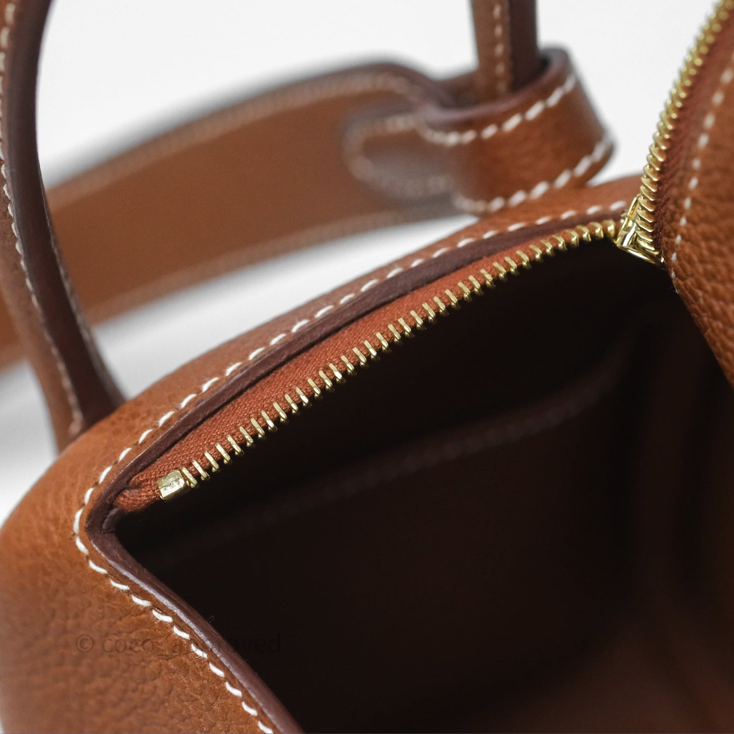 Hermès Mini Lindy 20 Fauve 34 Barenia Gold Hardware