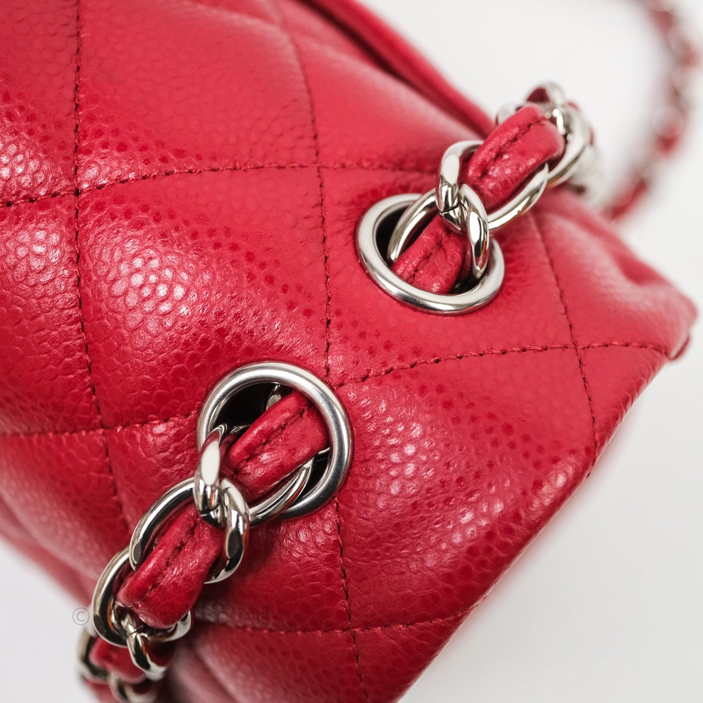Chanel Jumbo Double Flap Red Caviar Silver Hardware⁣⁣
