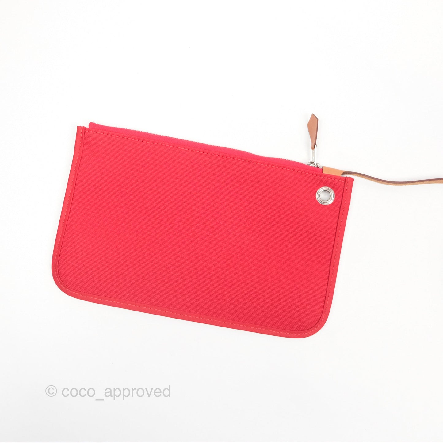 Hermès Herbag Zip 31 Rouge Tomate S5/ Naturel 27 Canvas Palladium Hardware