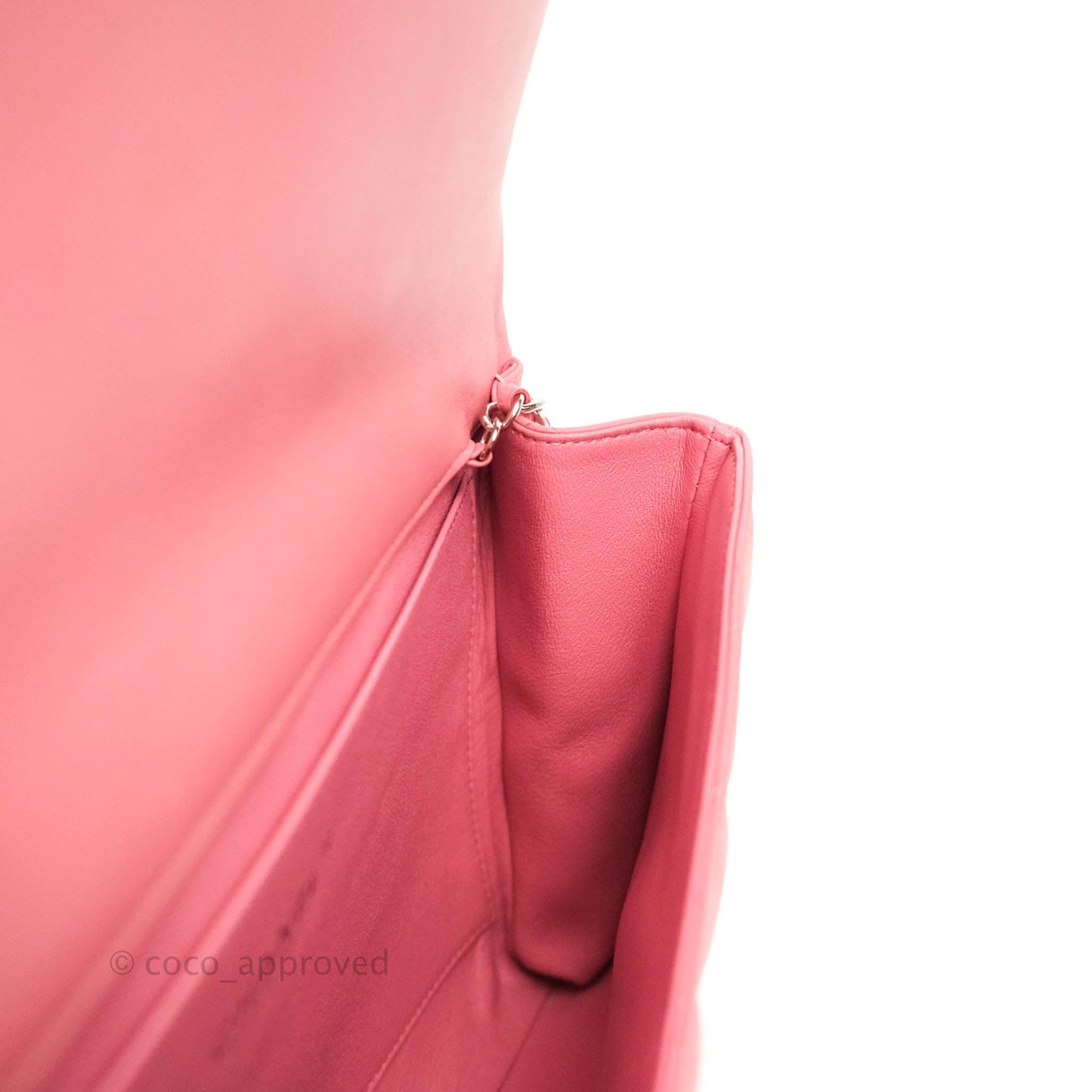 Chanel Quilted Clutch with Chain Lambskin Pink Silver Hardware
