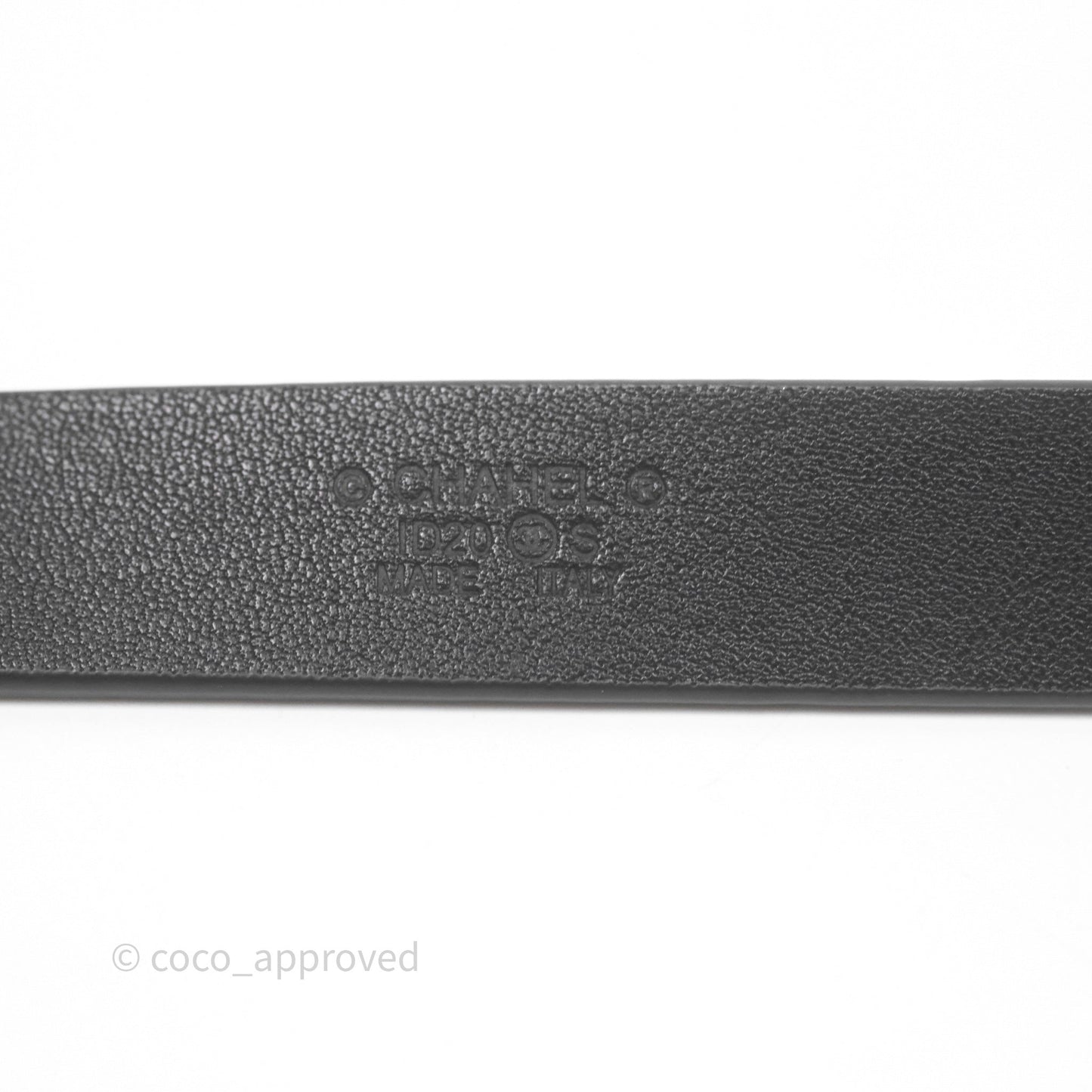 Chanel Crystal CC Belt Black Silver Hardware Size 75 20S