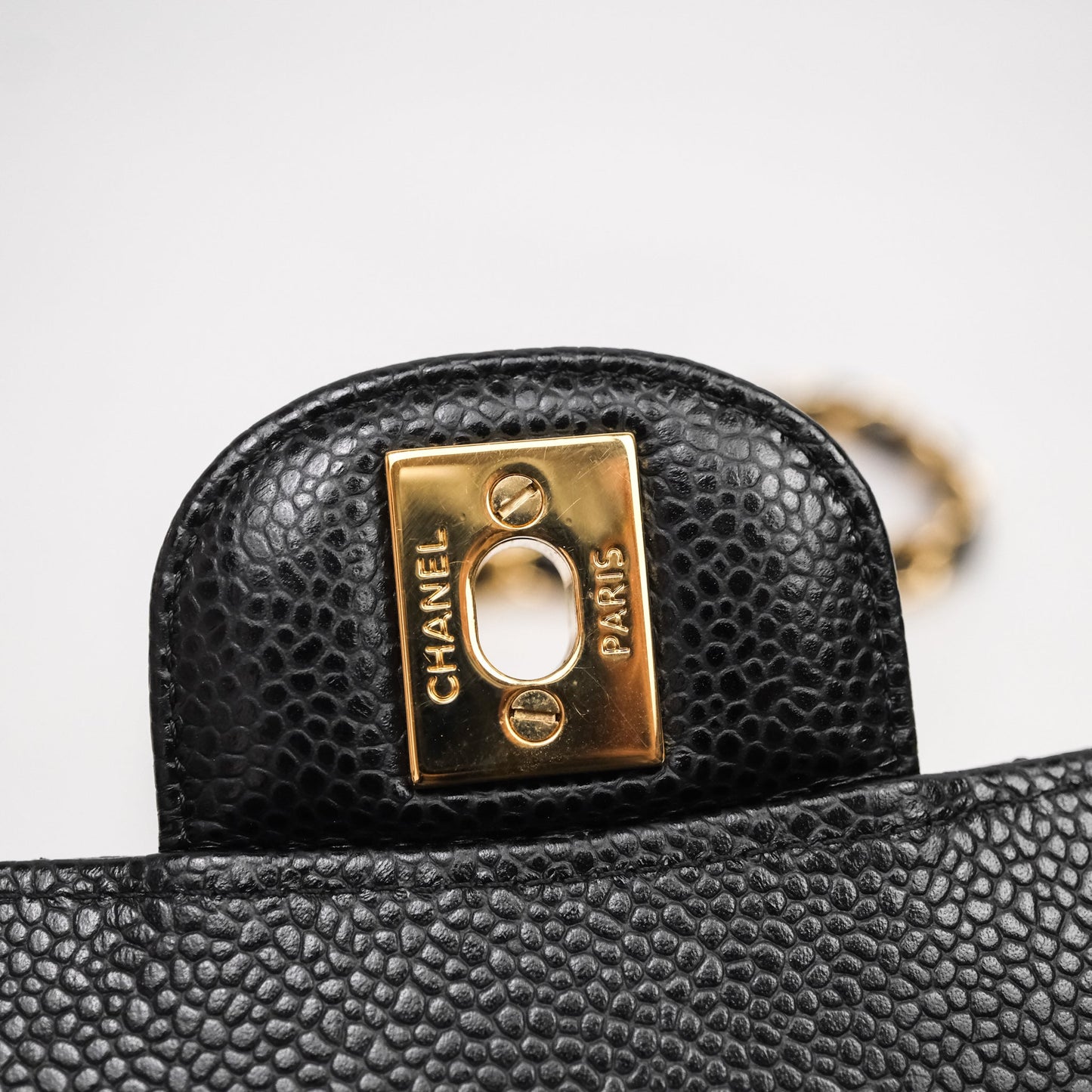 Chanel Small Classic Flap Quilted Black Caviar Gold Hardware