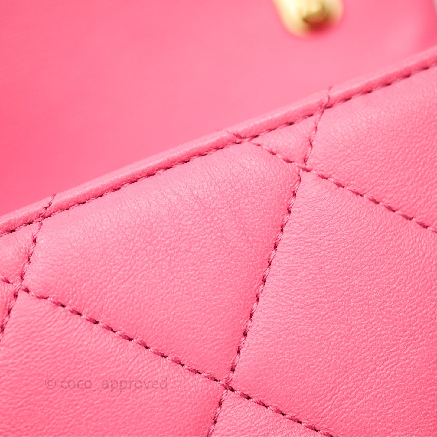 Chanel Quilted Mini CC Funky Town Flap Pink Lambskin Aged Gold Hardware