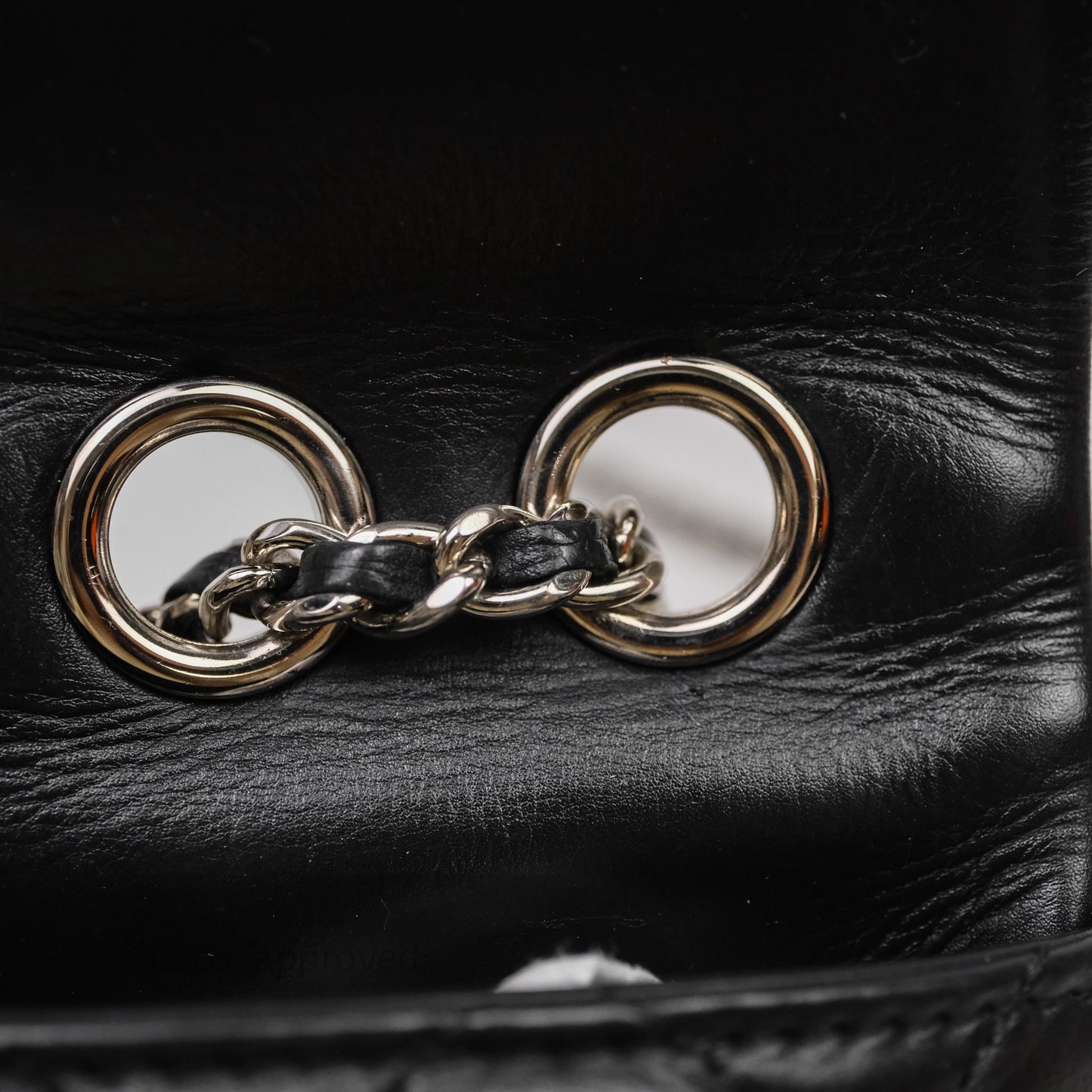 Chanel Quilted Flap Black Calfskin Silver Hardware