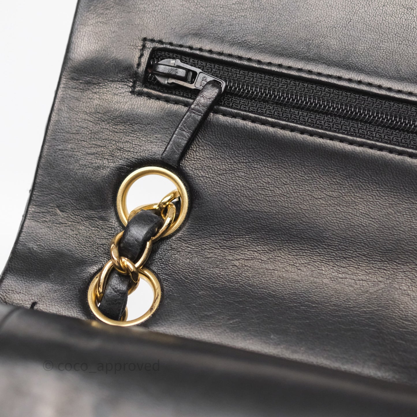 Chanel Small Classic Flap Quilted Black Lambskin Gold Hardware