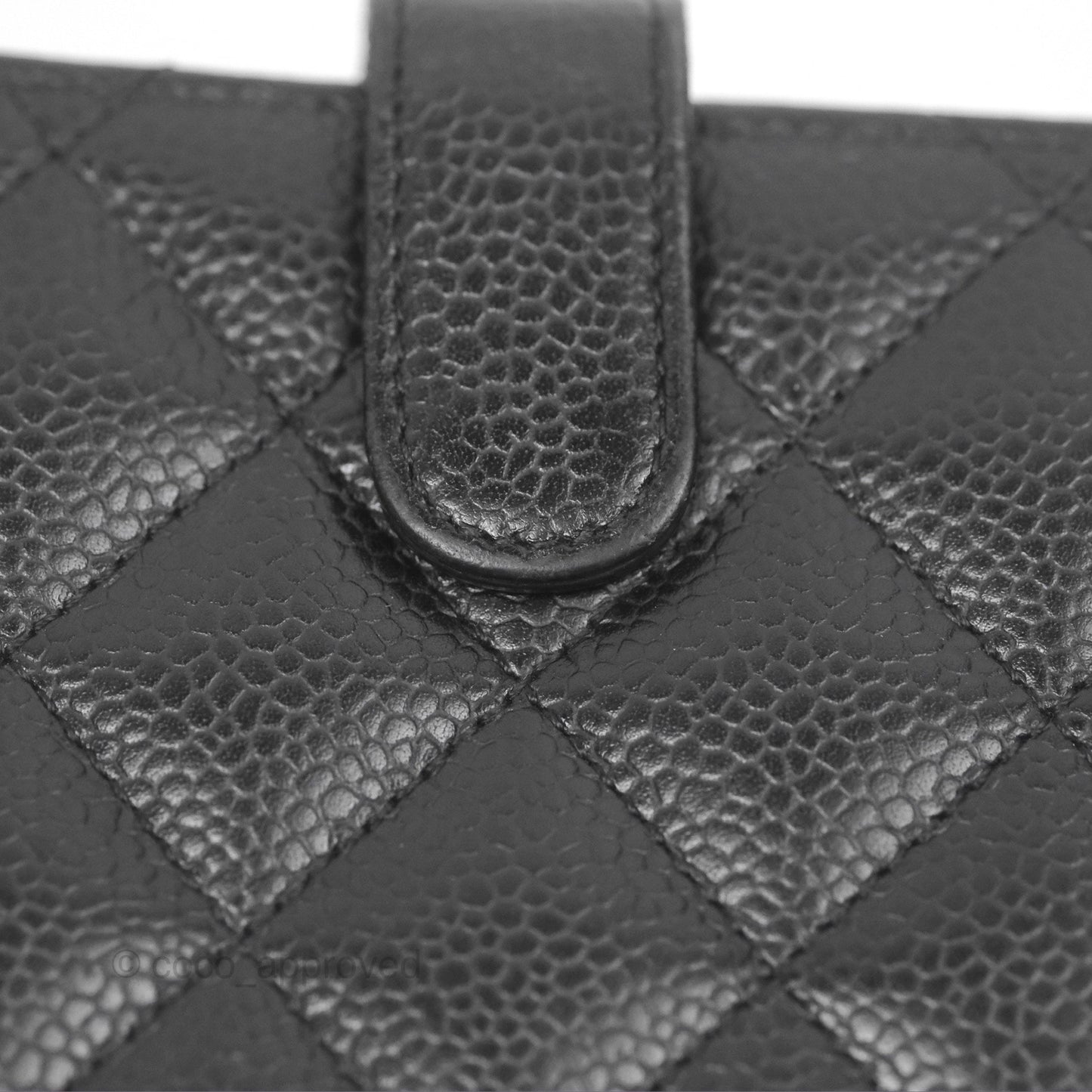 Chanel Quilted Short Flap Black Caviar Gold Hardware