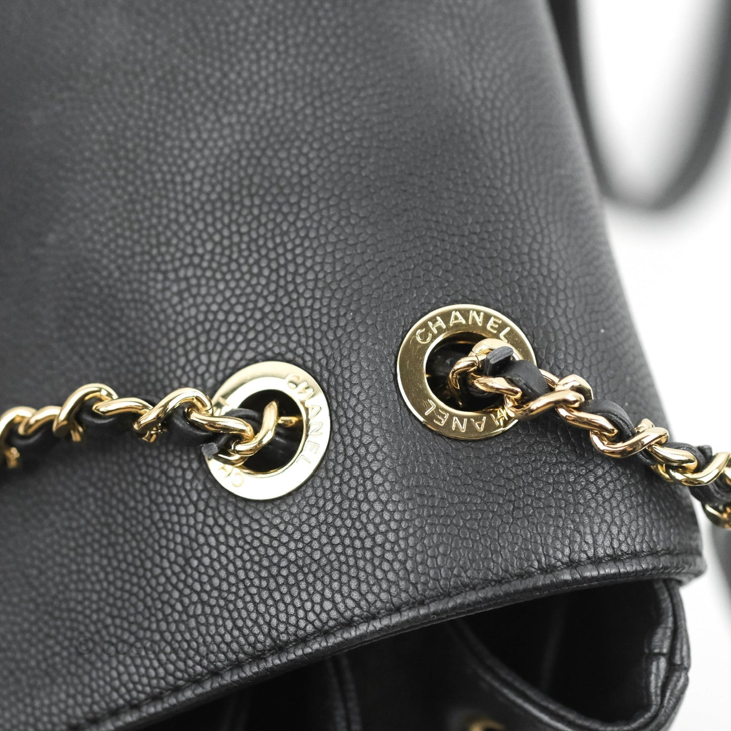 Chanel Quilted Business Affinity Backpack Black Caviar Gold Hardware