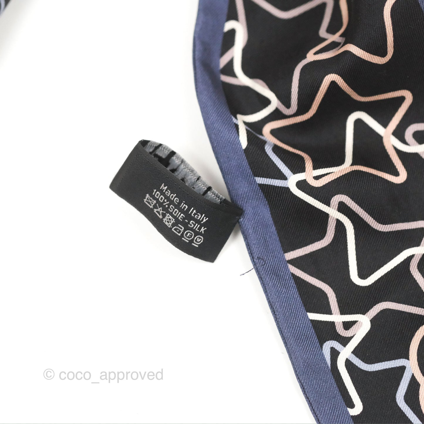 Chanel CC Star Silk Hair Accessory Black