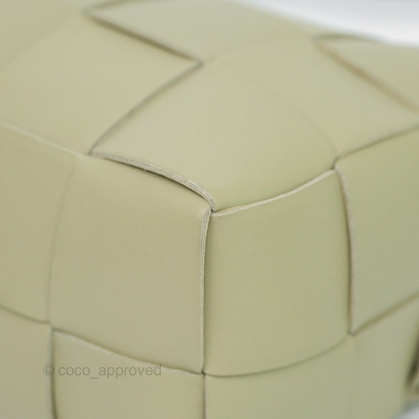 Bottega Veneta Brick Cassette Bag Olive Green Intrecciato Lambskin
