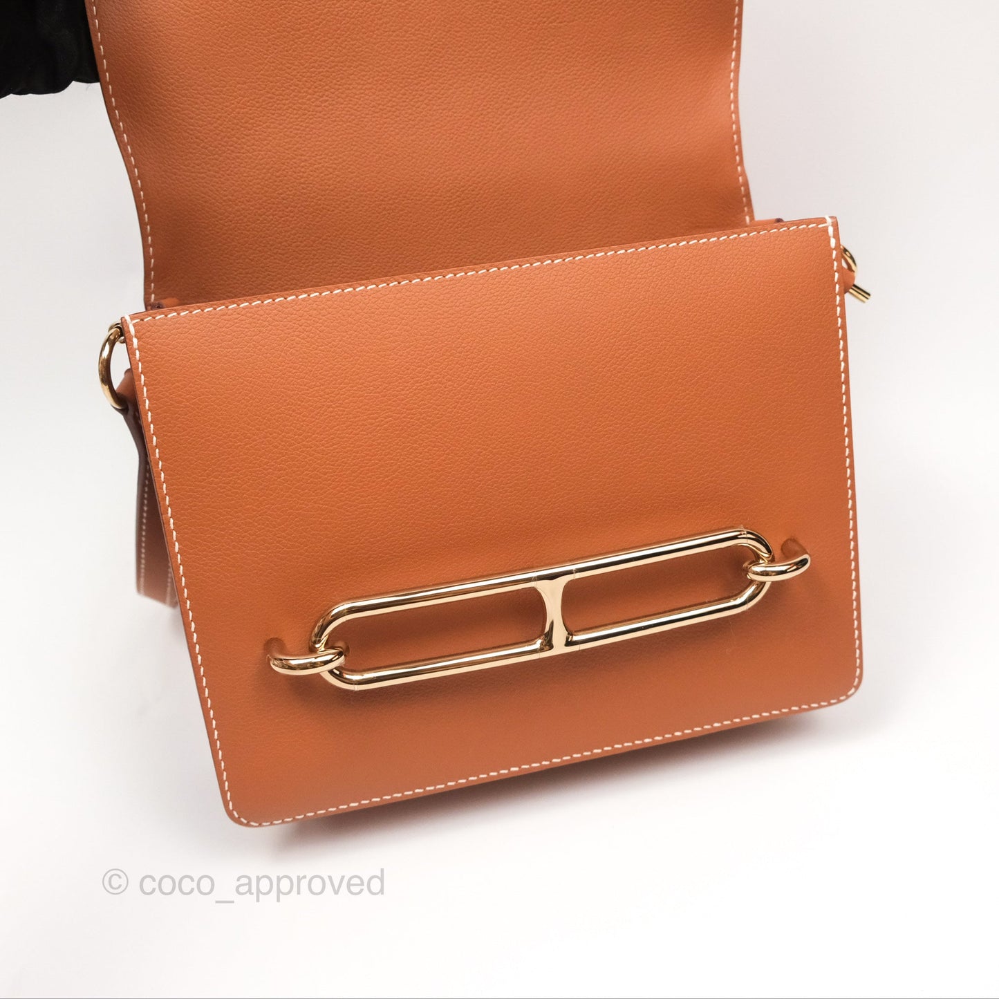 Hermès Roulis 23 Gold Evercolor Gold Hardware