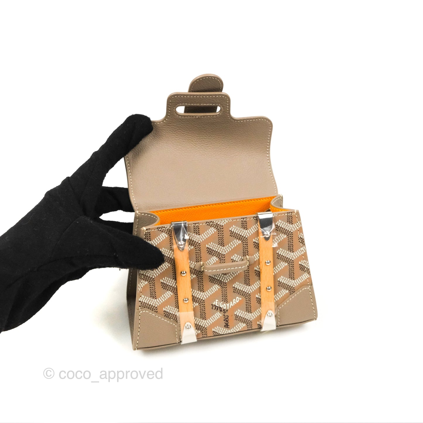 Goyard Saïgon Structuré Nano Bag Grege Silver Hardware