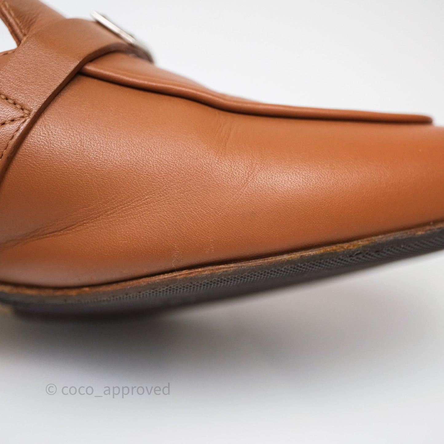 Hermès Oz Mules Calfskin Naturel Palladium Hardware Size 36
