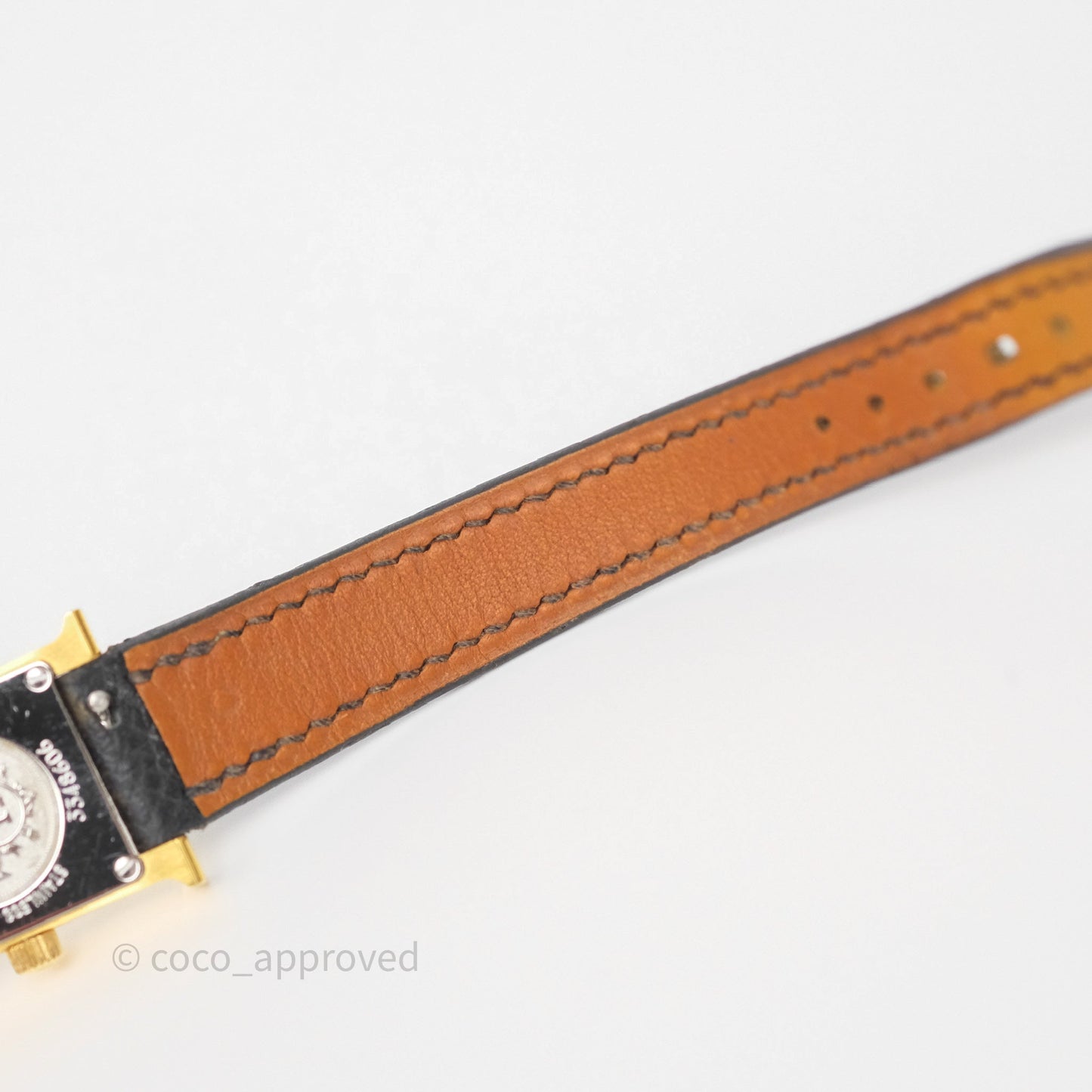 Hermès Heure H TPM Watch Black & Gold Epsom Gold Hardware