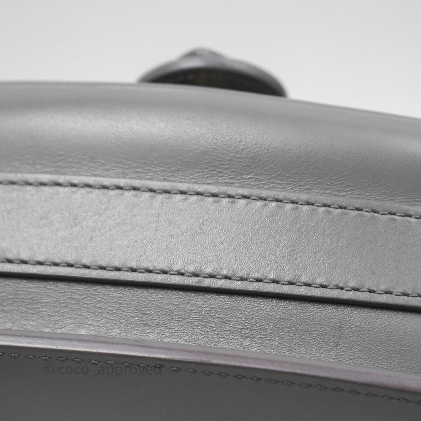 Christian Dior Medium Bobby Flap Grey Box Calfskin