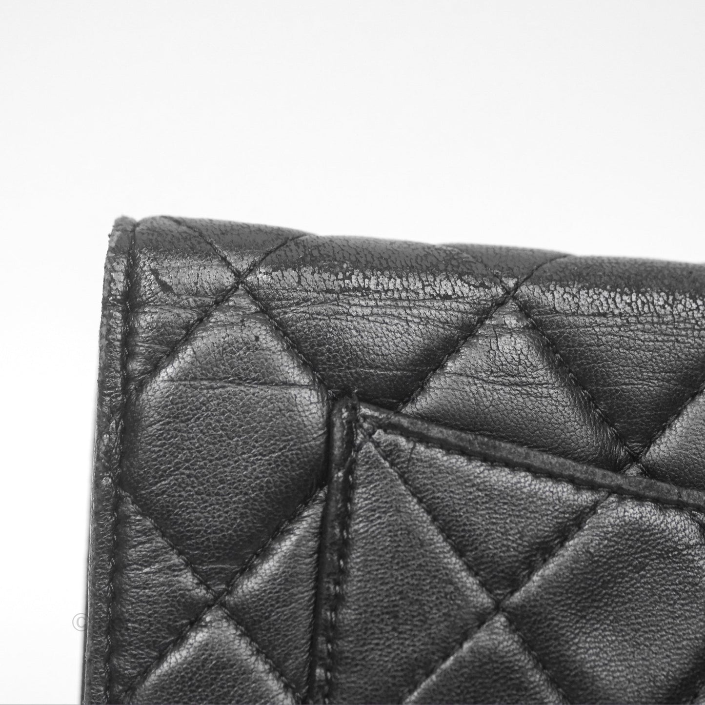 Chanel Quilted Wallet on Chain WOC Black Lambskin Palladium Hardware