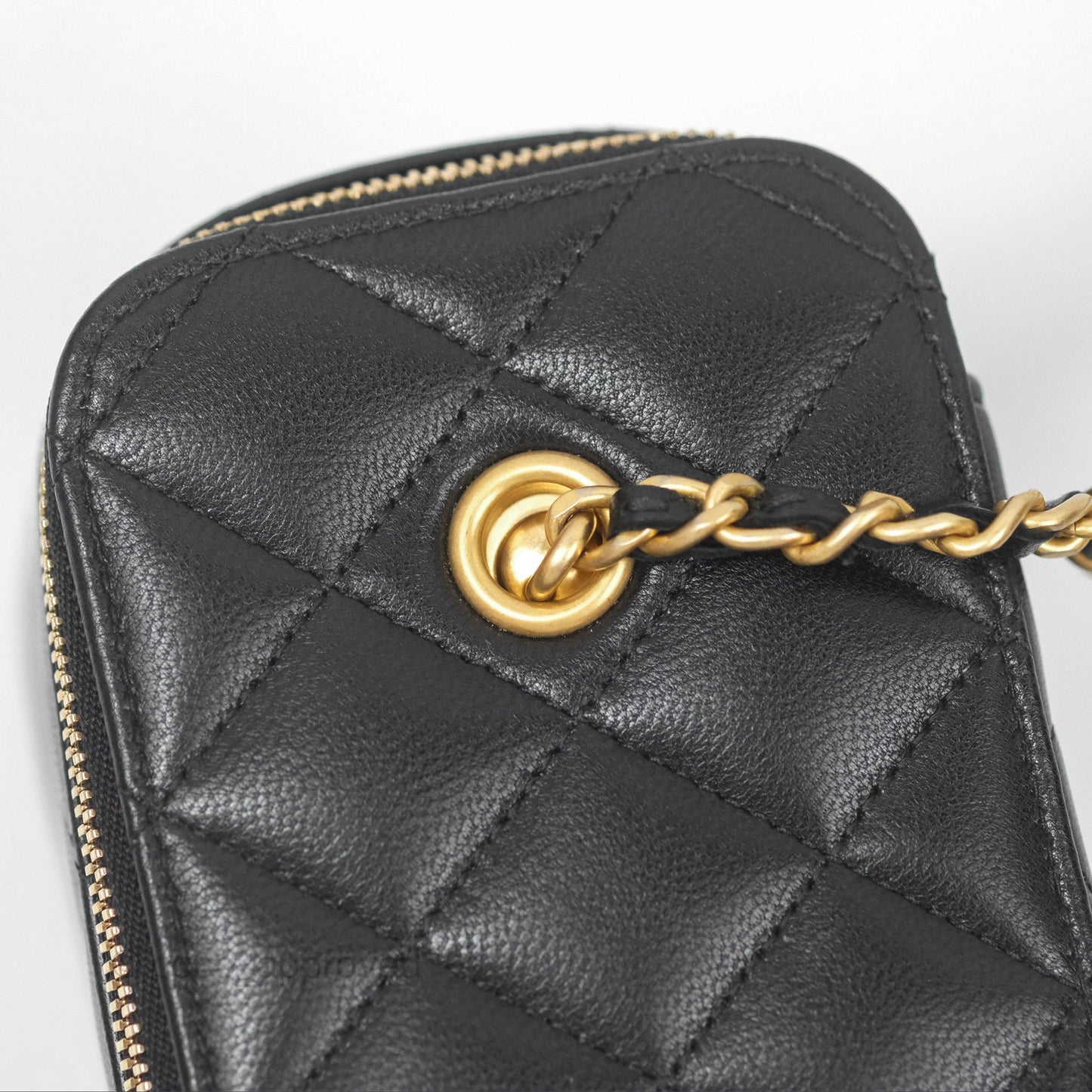 Chanel Vanity With Chain Black Goatskin Mixed Hardware