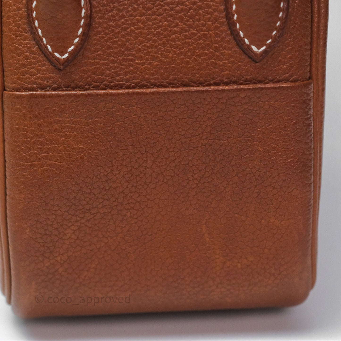Hermès Mini Lindy 20 Fauve 34 Barenia Gold Hardware