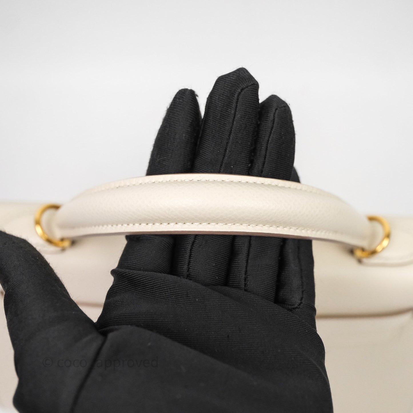 Hermes Kelly 25 Craie Epsom Gold Hardware