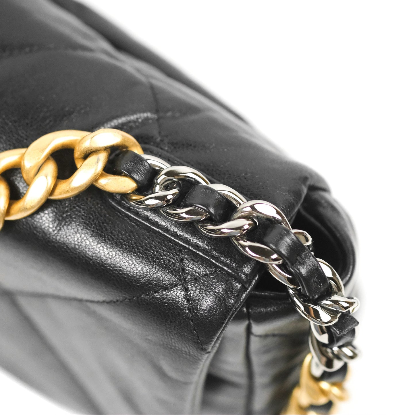 Chanel 19 Small Black Goatskin Mixed Hardware