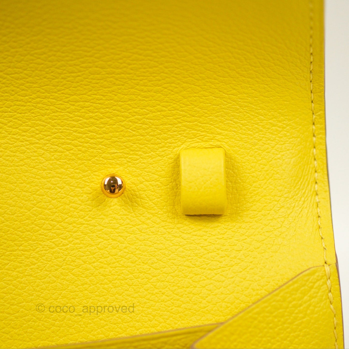Hermès Constance To Go Wallet Lime Evercolour Rose Gold Hardware