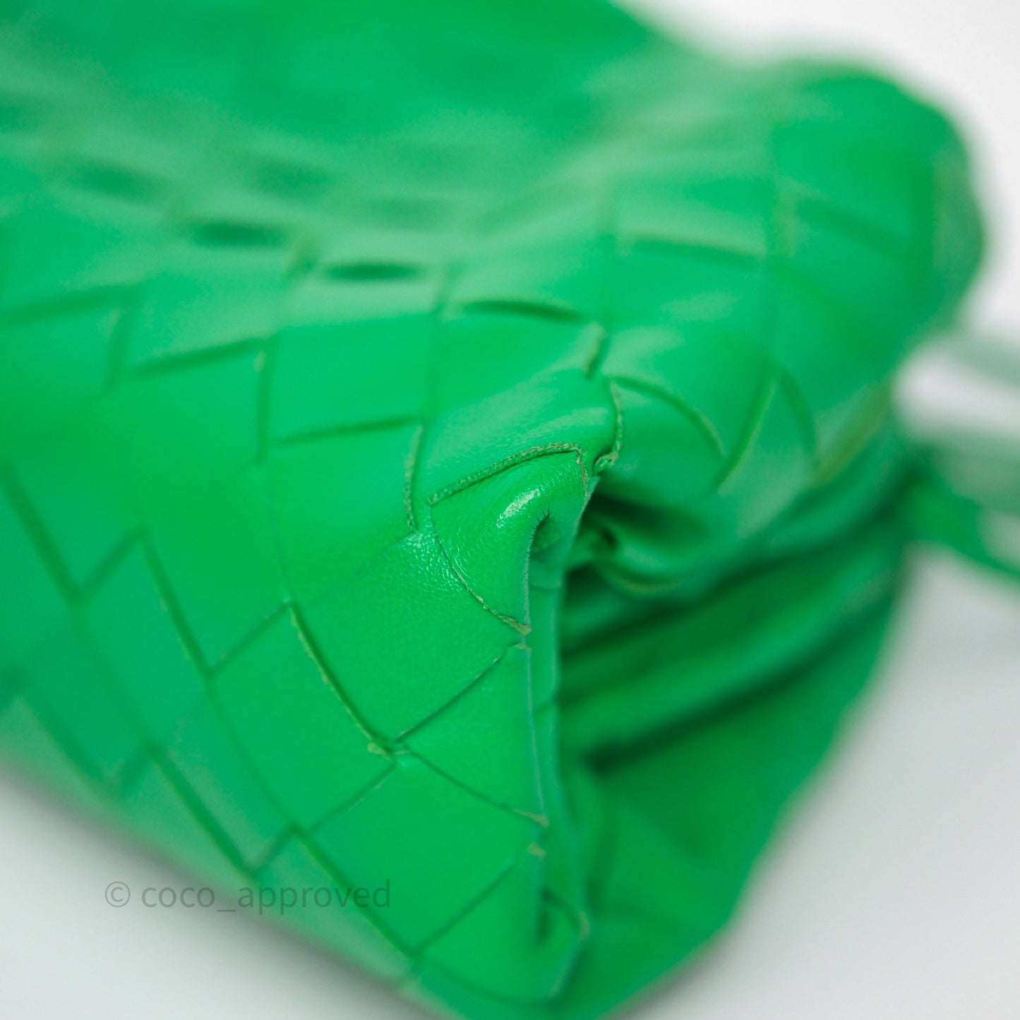 Bottega Veneta Mini Pouch Green Intrecciato Lambskin