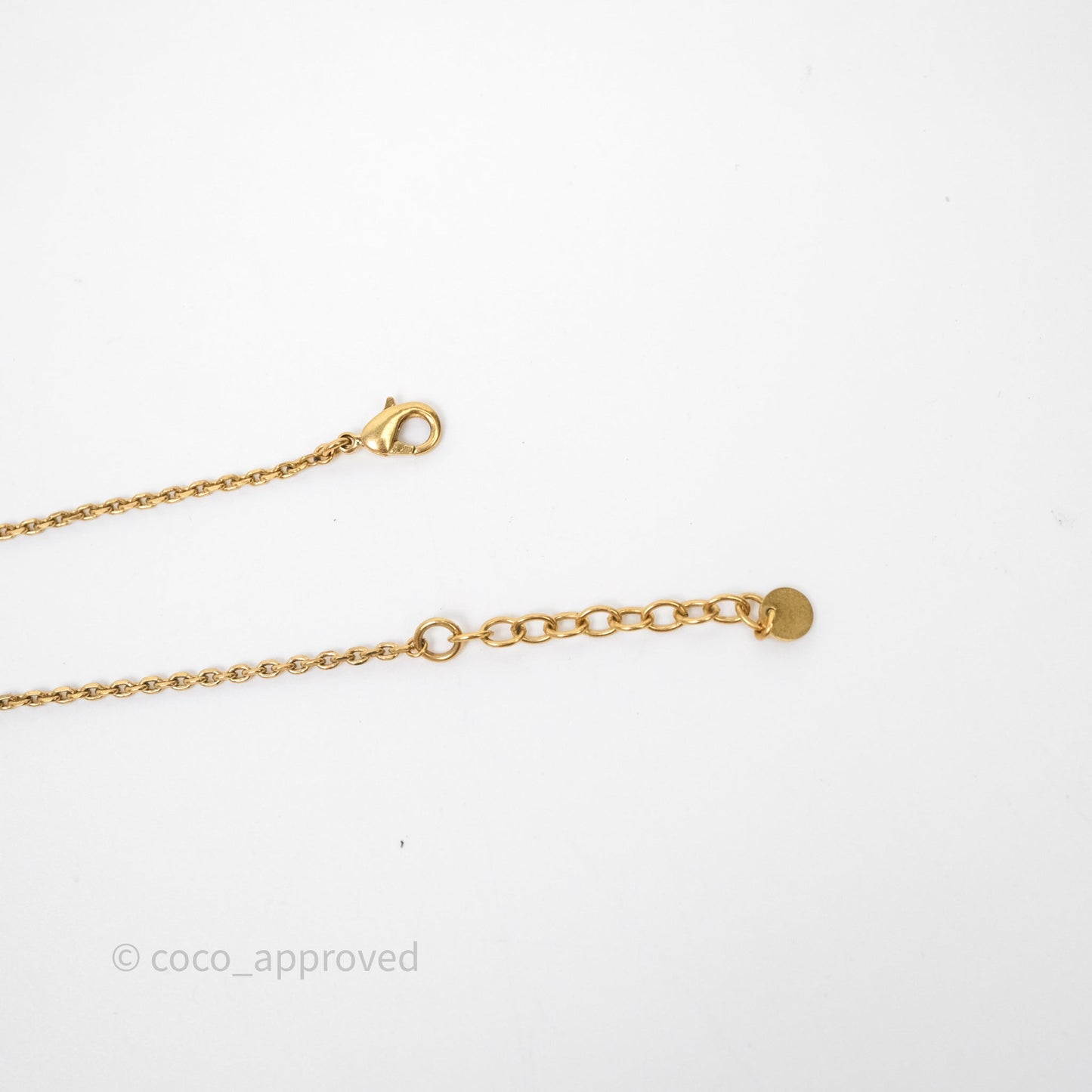 Christian Dior Petit CD Pearl Star Necklace Gold Tone