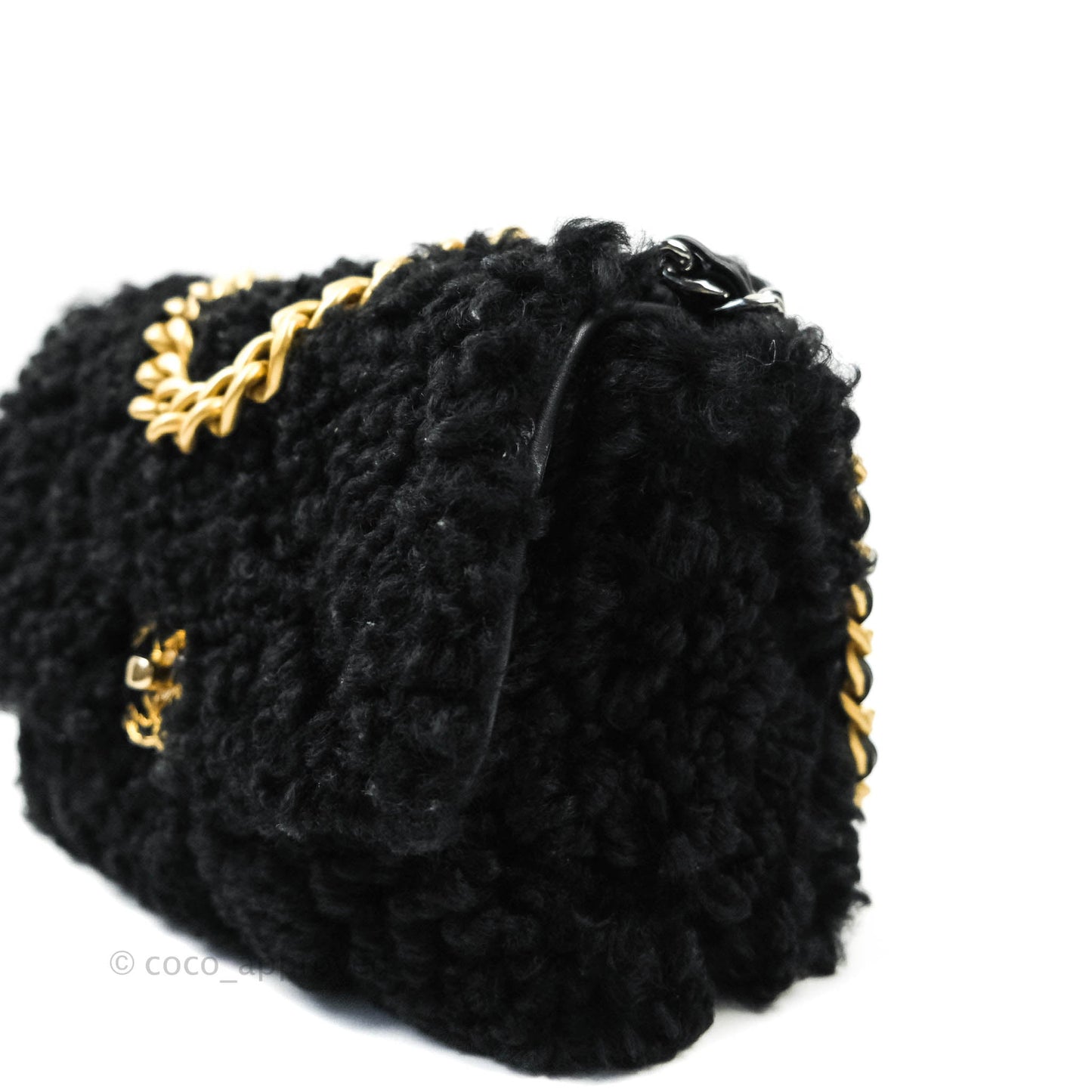 Chanel 19 Medium Shearling Black Mixed Hardware 20A