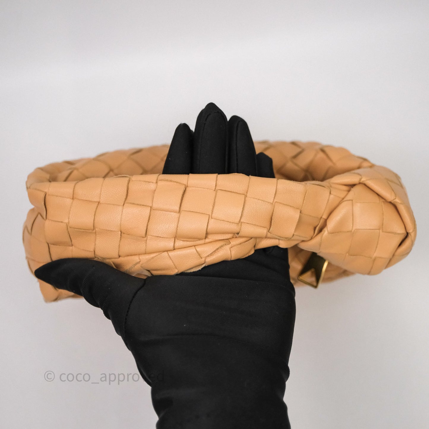 Bottega Veneta Mini Jodie Bag Intrecciato Beige Lambskin