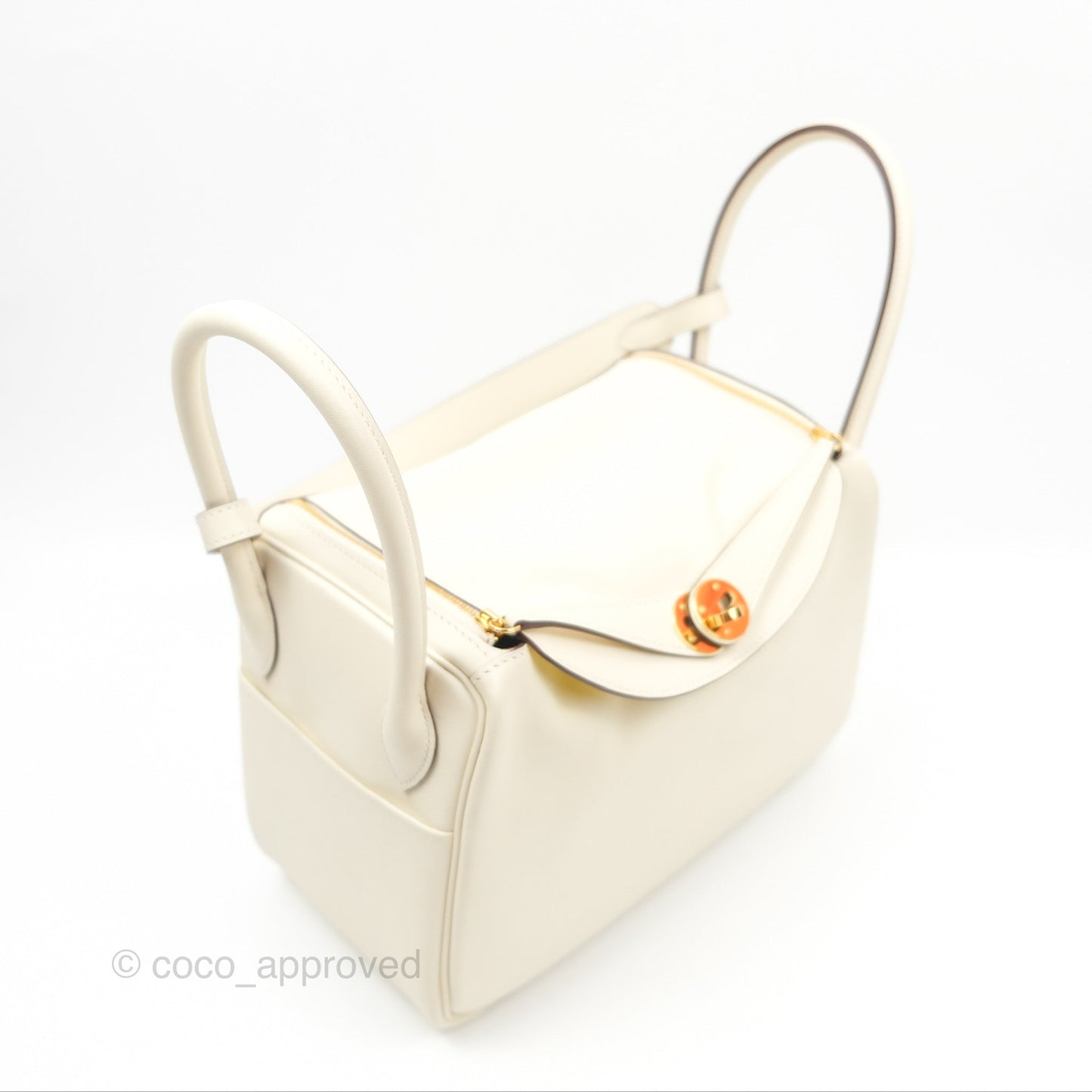 Hermès Lindy 26 Nata/Lime Swift Gold Hardware